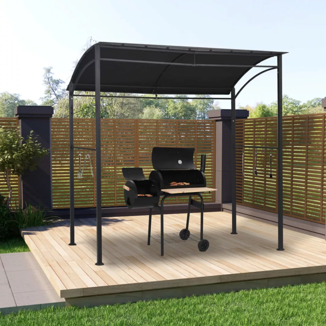 Bbq-pavillon 215x150x220 Cm Anthrazit Stahl günstig online kaufen