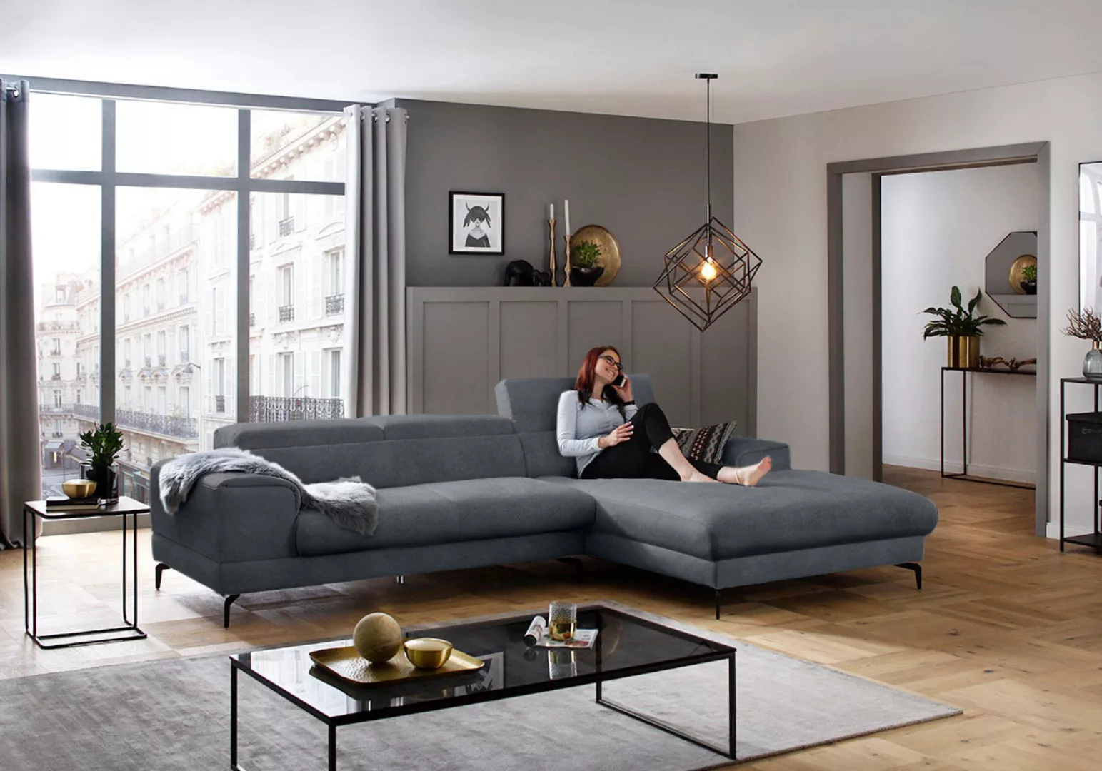 W.SCHILLIG Ecksofa "piedroo, Designsofa mit tollem Sitzkomfort, L-Form", Ko günstig online kaufen