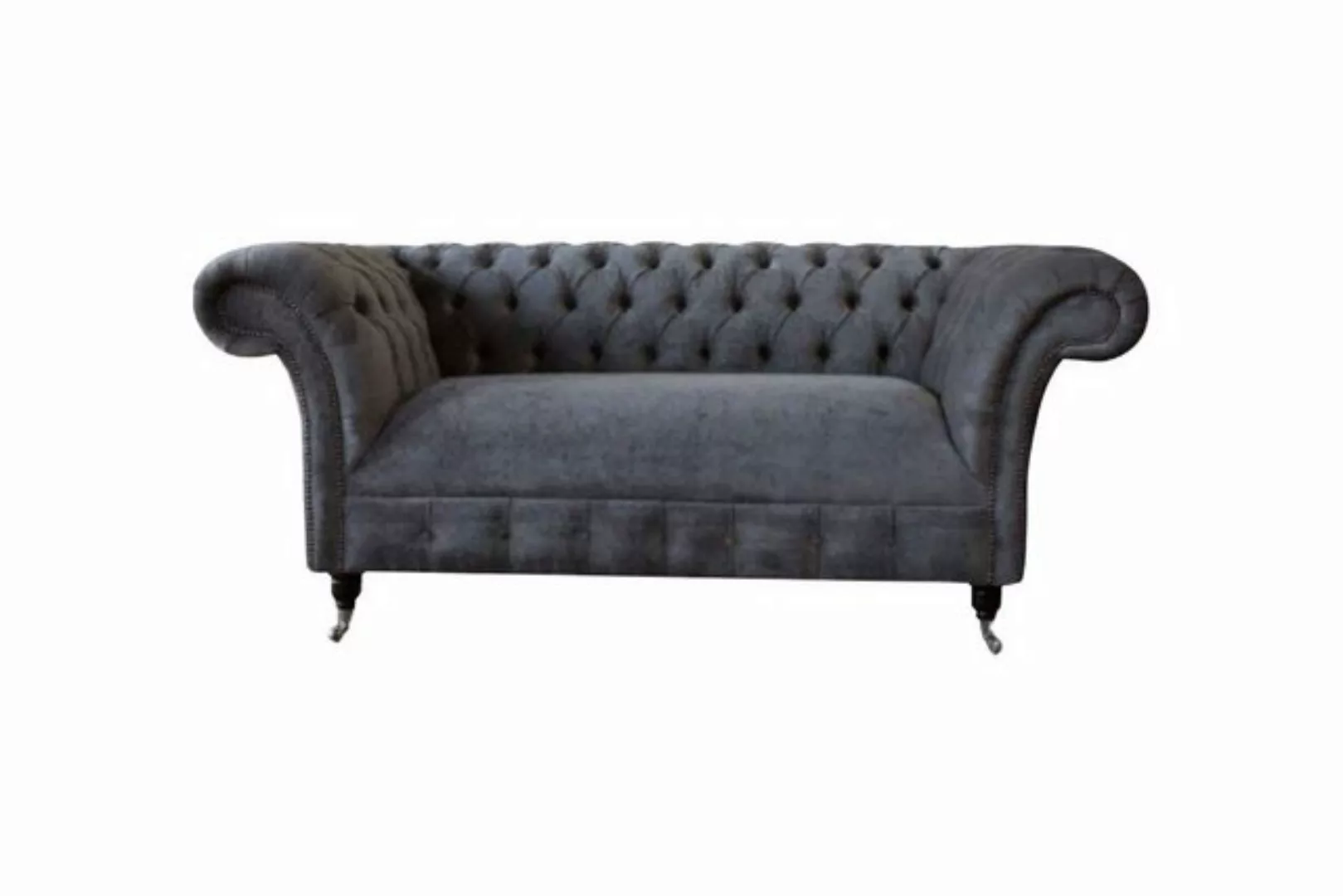 JVmoebel Sofa Chesterfield Couch Sofa 2 Sitzer Polster Stoff Design Luxus S günstig online kaufen