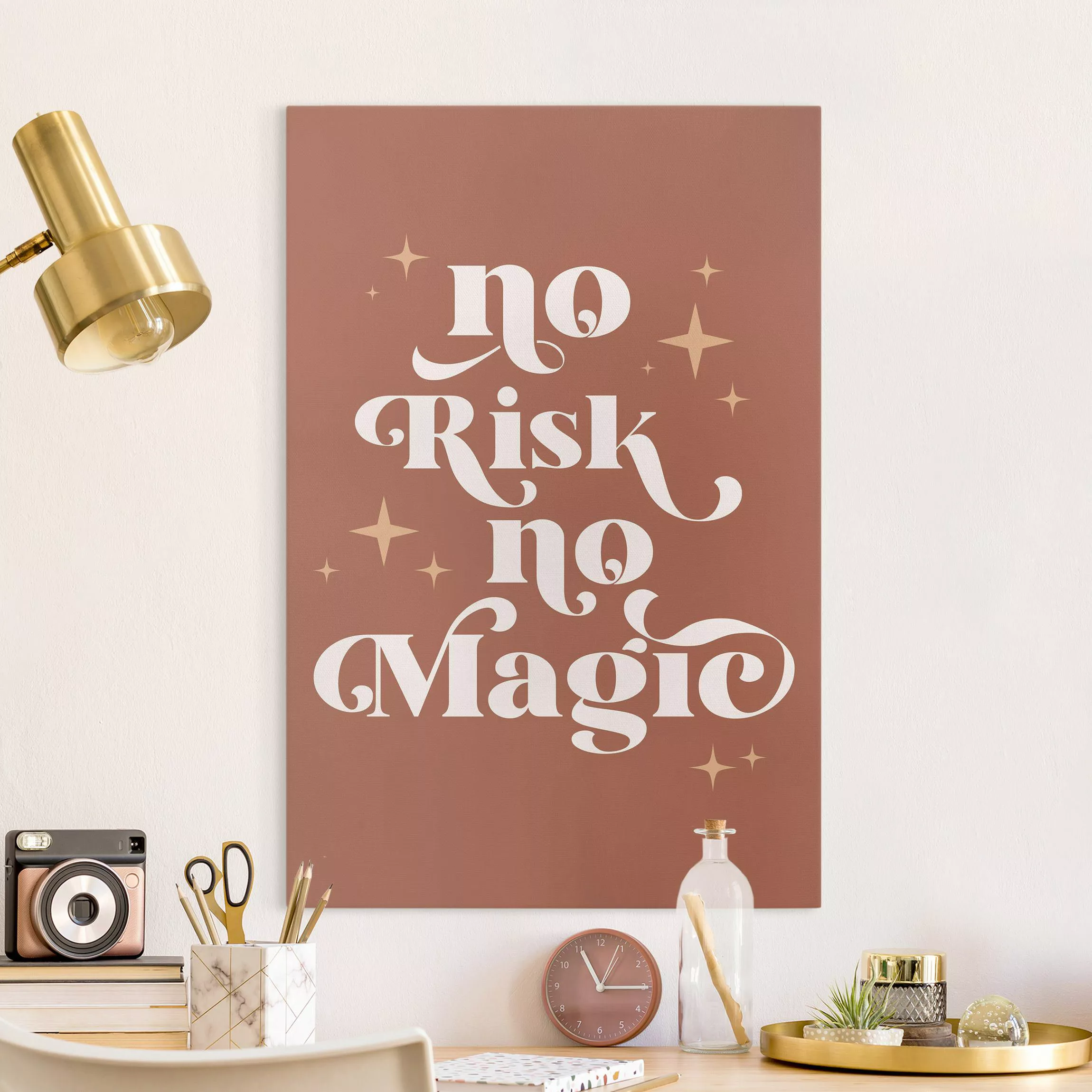 Leinwandbild No risk no magic günstig online kaufen