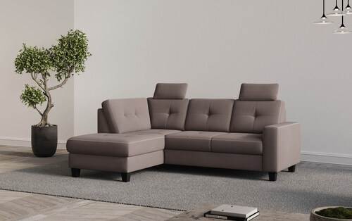 Places of Style Ecksofa "Varese", Kreuznaht in beige günstig online kaufen