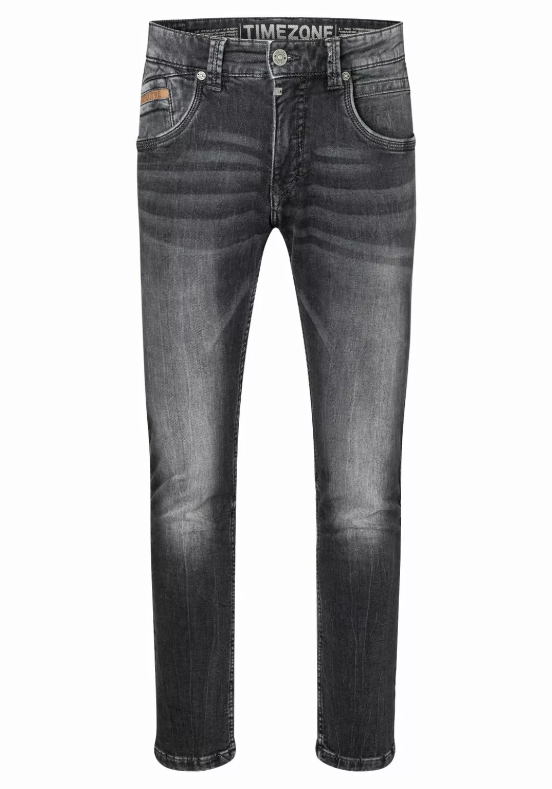 TIMEZONE Herren Jeans Slim EdwardTZ - Slim Fit - Schwarz - Black Scrub Wash günstig online kaufen