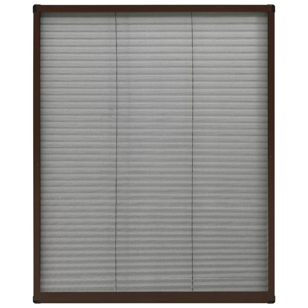 Insektenschutz-plissee Für Fenster Aluminium Braun 60x80 Cm günstig online kaufen