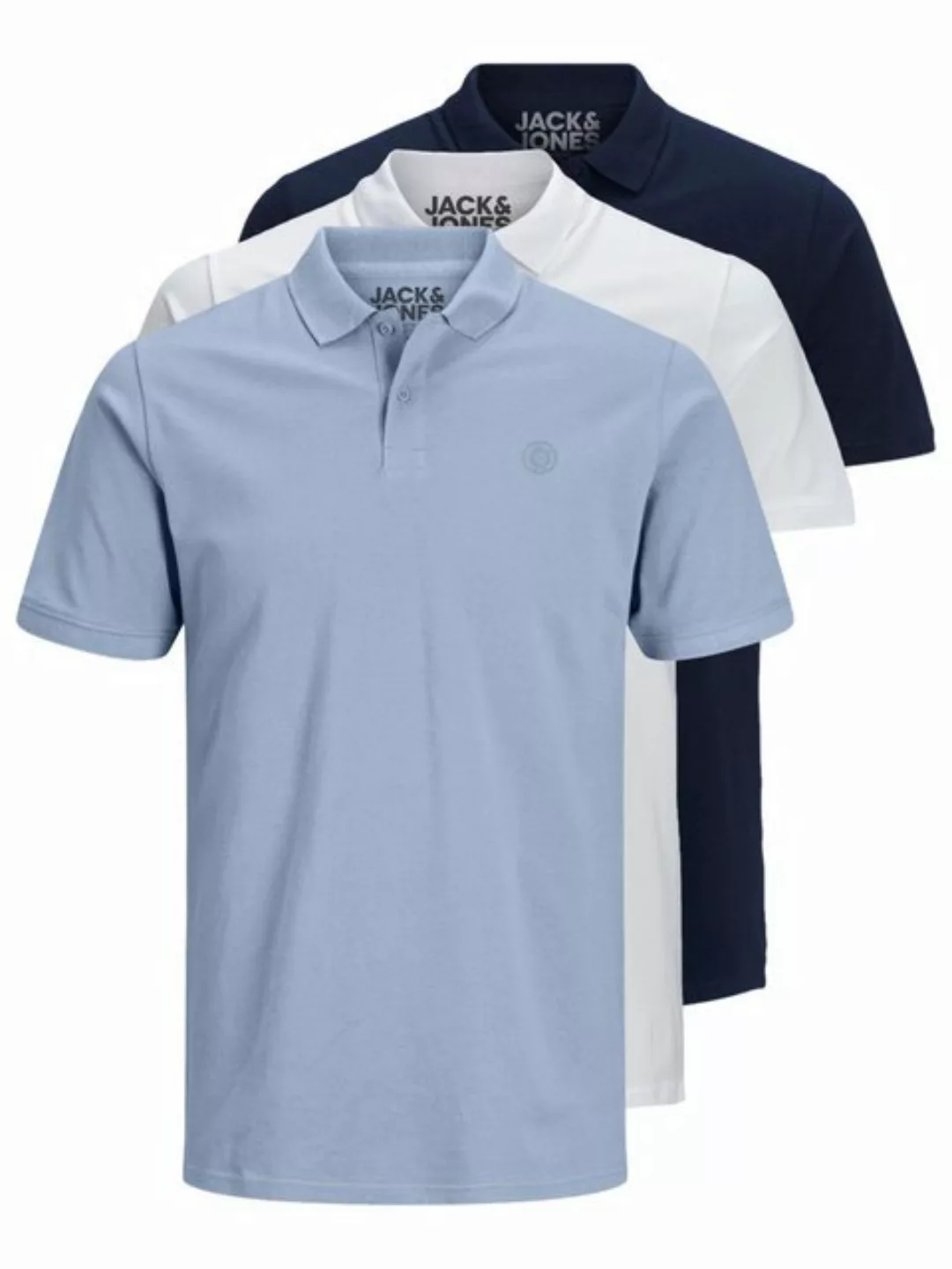 Jack & Jones Poloshirt Basic (3-tlg., 3er Pack) slimfit / figurbetont gesch günstig online kaufen