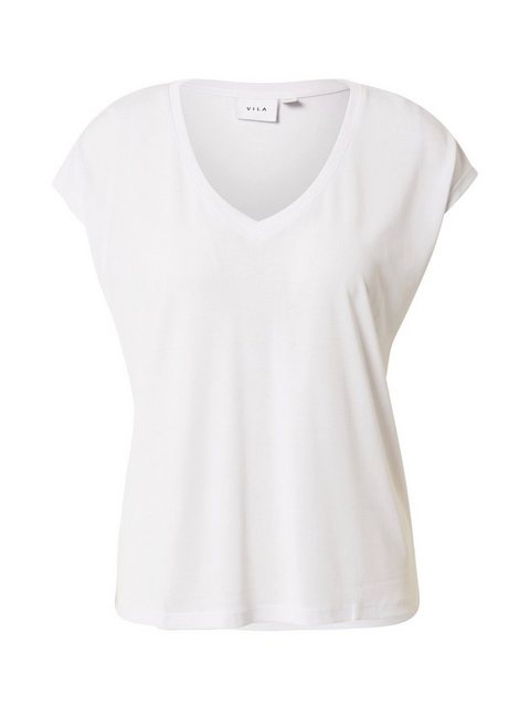 Vila T-Shirt T-Shirt Basic V-Neck Oberteil VIMODALA 6025 in Weiß günstig online kaufen