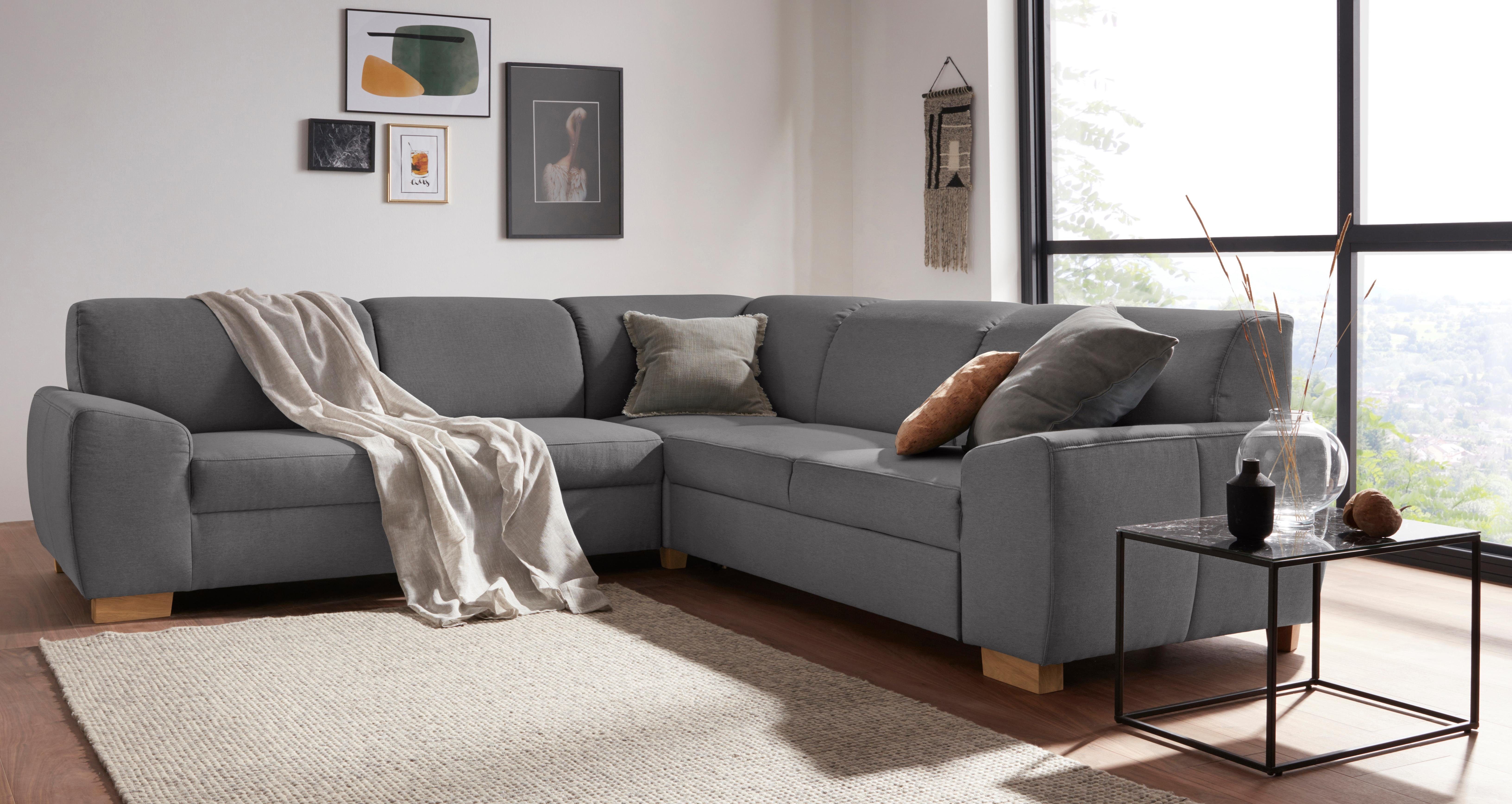 DOMO collection Ecksofa "Incanto kubische Formensprache, komfortabel, flach günstig online kaufen