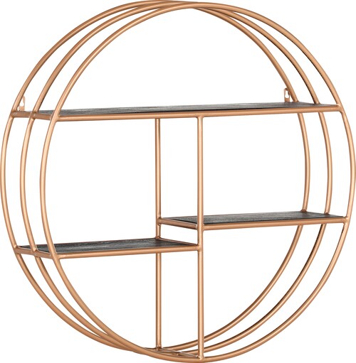 Wandregal  Fence ¦ gold ¦ Maße (cm): T: 24.0  Ø: 90 Regale > Wandregale - H günstig online kaufen