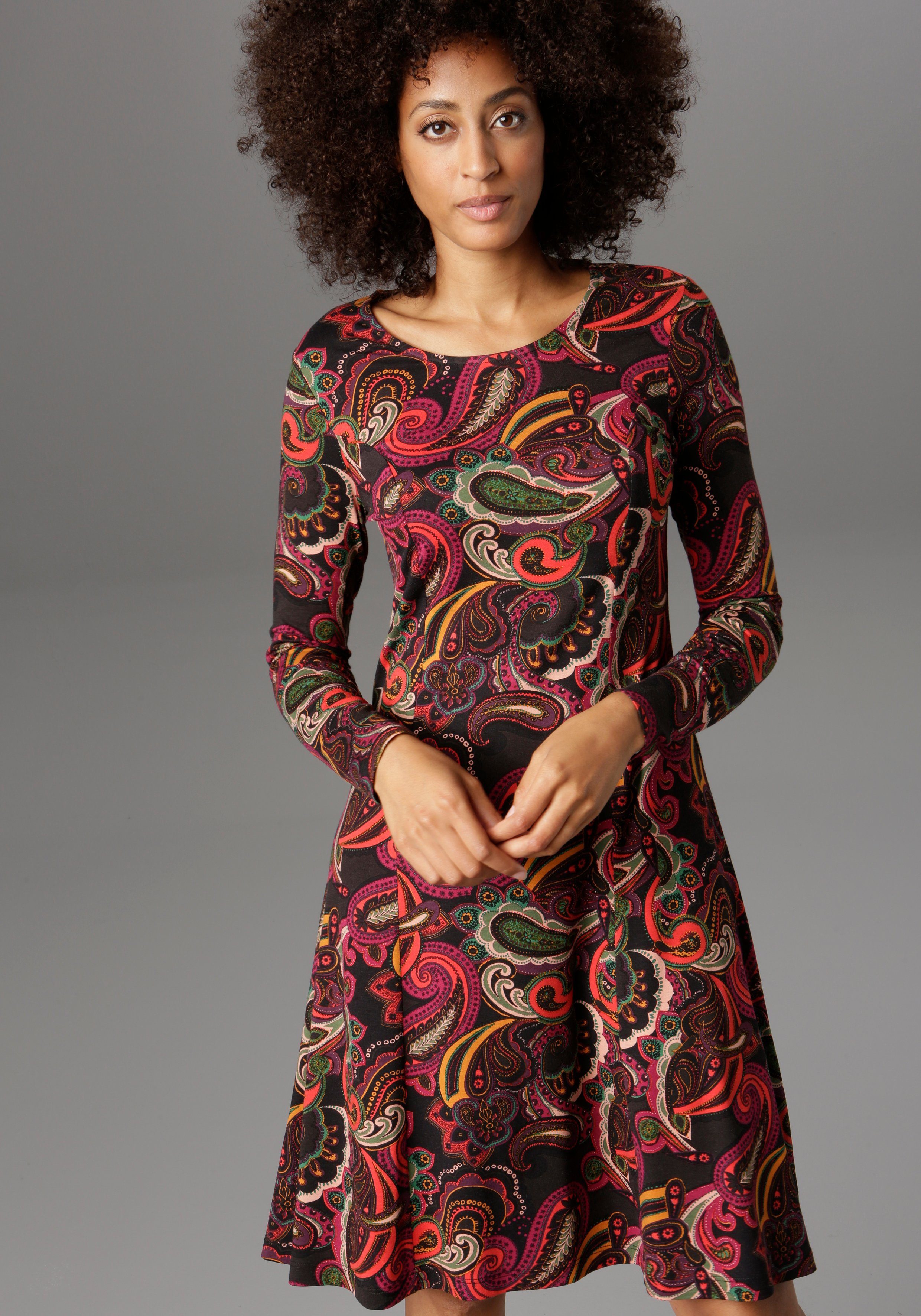 Aniston SELECTED Jerseykleid Paisley-Druck in satten günstig online kaufen