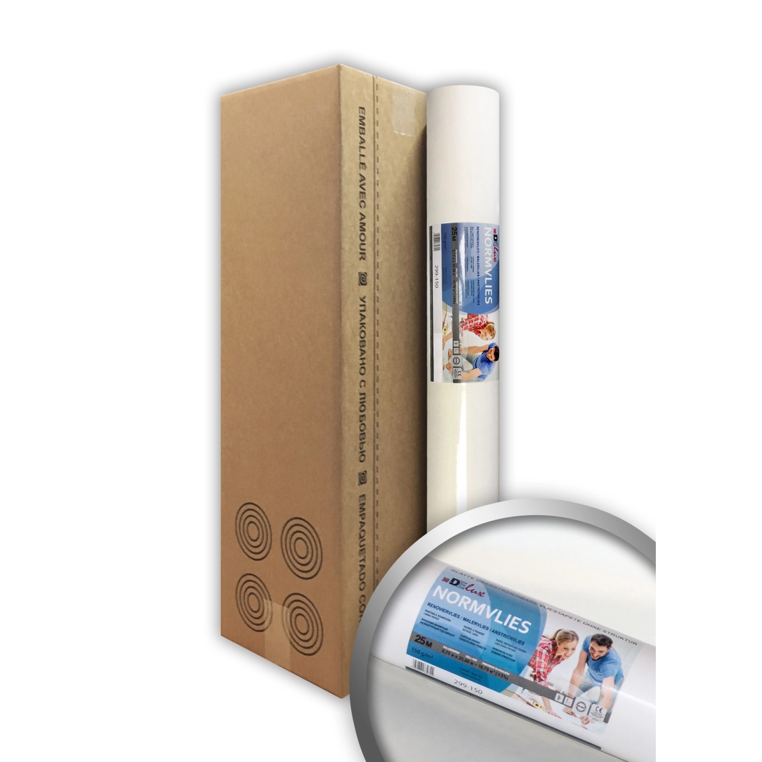PROFHOME NORMVLIES 150 g Renoviervlies 1 Karton 4 Rollen 75 m2 Glattvlies 2 günstig online kaufen