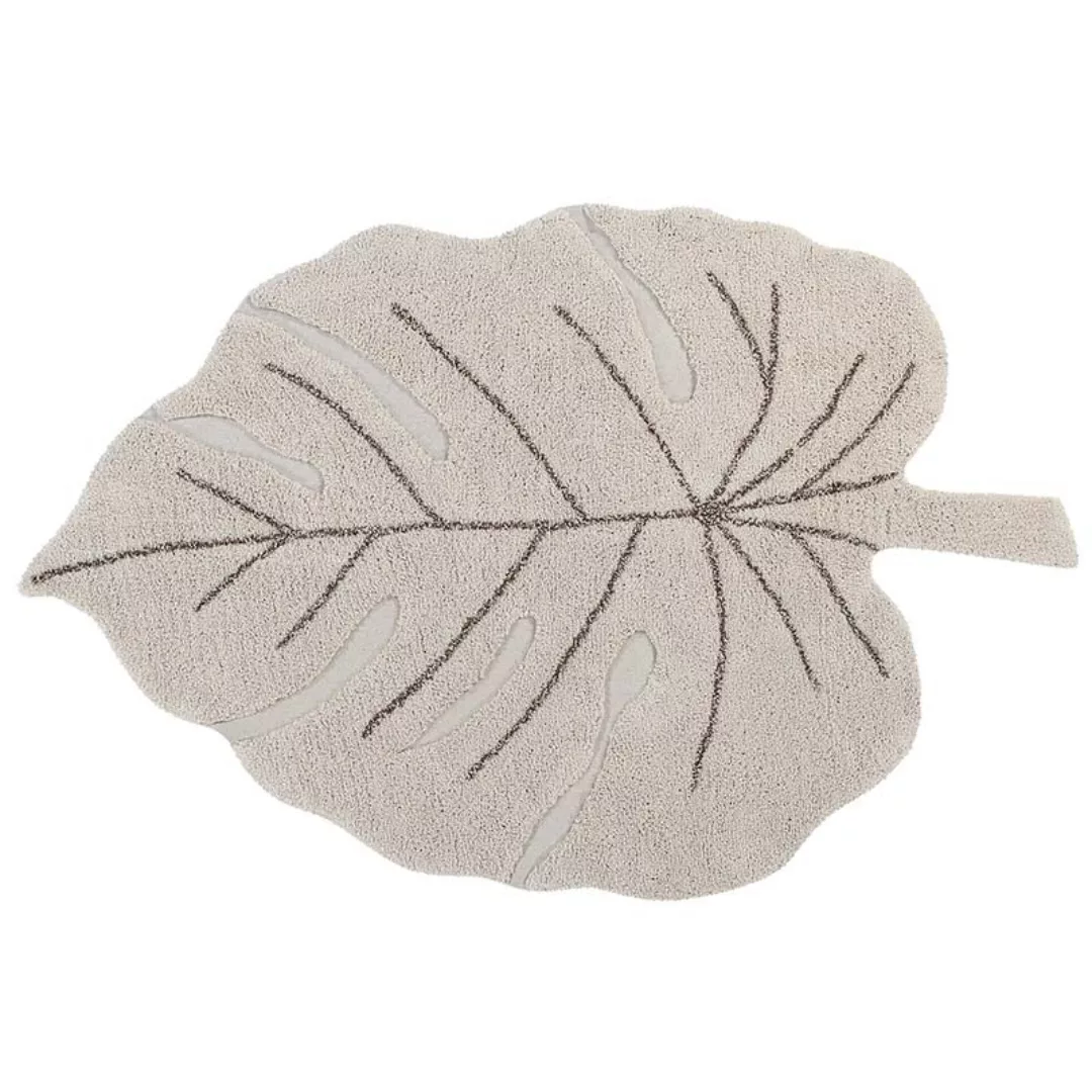 Lorena Canals Teppich Monstera Blatt Beige günstig online kaufen