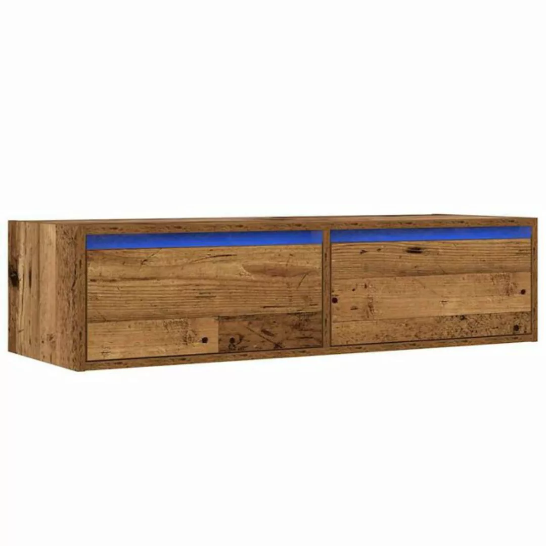 vidaXL TV-Schrank TV-Schrank mit LED-Leuchten Altholz-Optik 100x35,5x25 cm günstig online kaufen