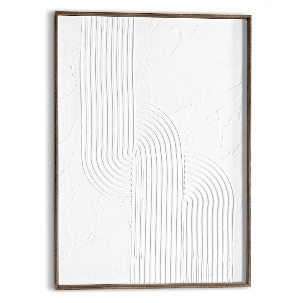 Reinders Wandbild "Reliefmuster", Wohnzimmer - Weiß - MDF - Abstrakt - 50x7 günstig online kaufen