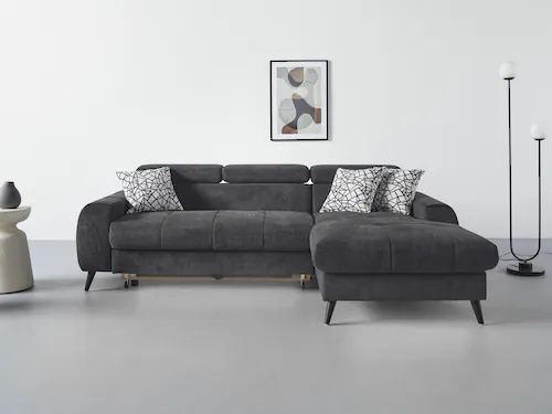 COTTA Ecksofa "Mia L-Form", 3-tlg.-Kissen-Set, Recamiere, wahlweise mit ode günstig online kaufen