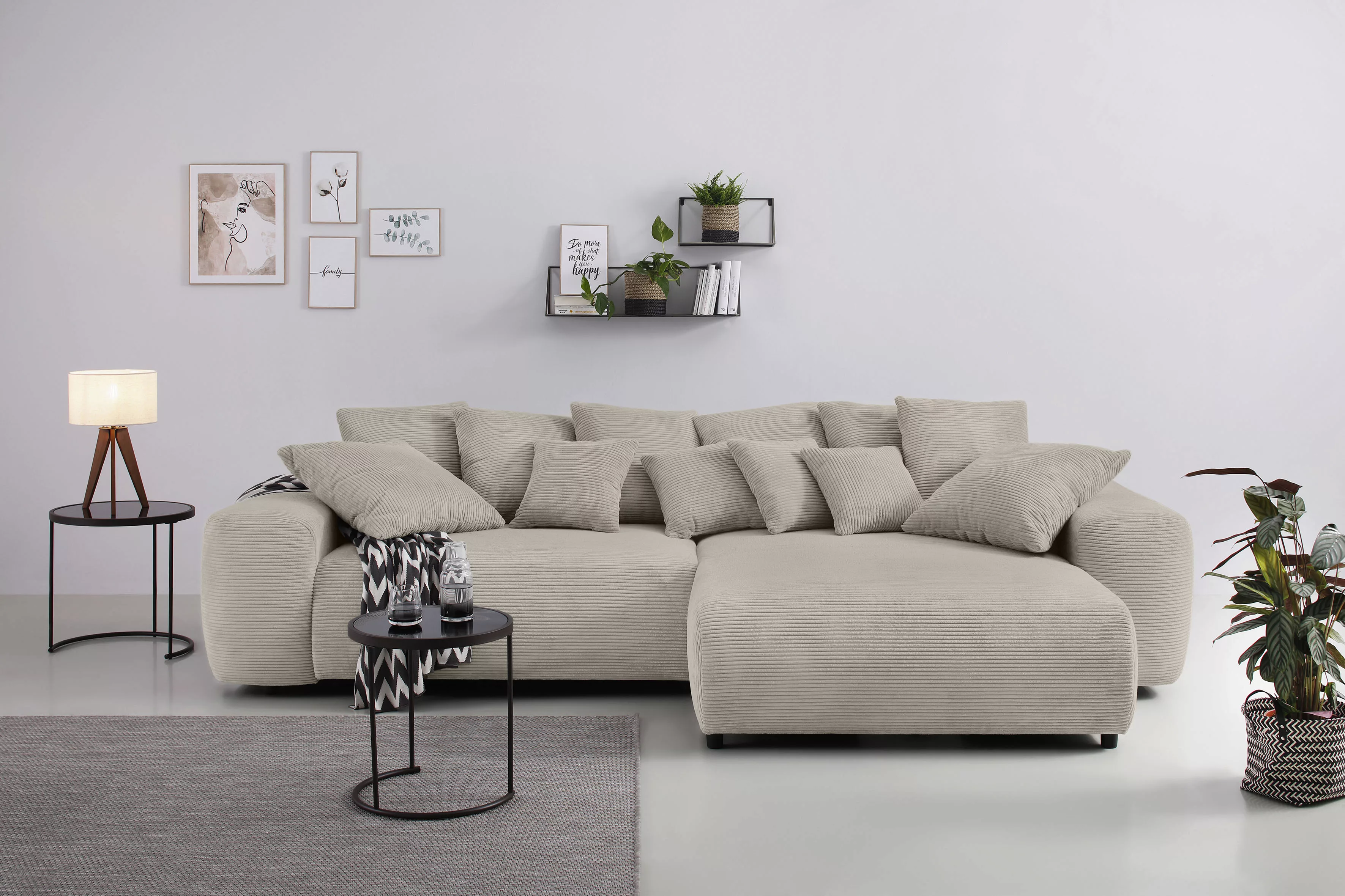 Home affaire Ecksofa Sundance, bei Bettfunktion mit Topper, incl. Zier- und günstig online kaufen