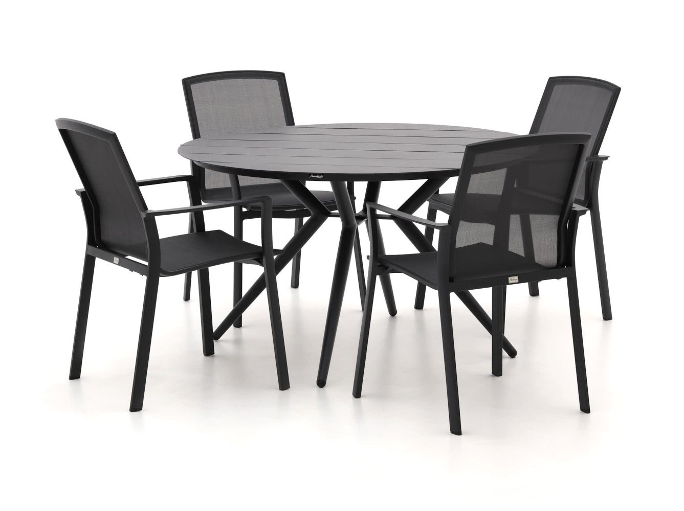 Bellagio Dranera/Sora ø 127 cm Gartenmöbel-Set 5-teilig stapelbar günstig online kaufen