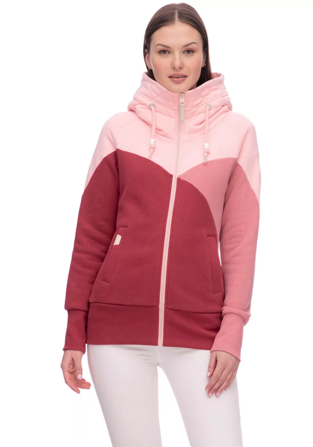 Ragwear Kapuzensweatjacke "Sweatshirt CHELLI ZIP", hochschließender Kragen günstig online kaufen