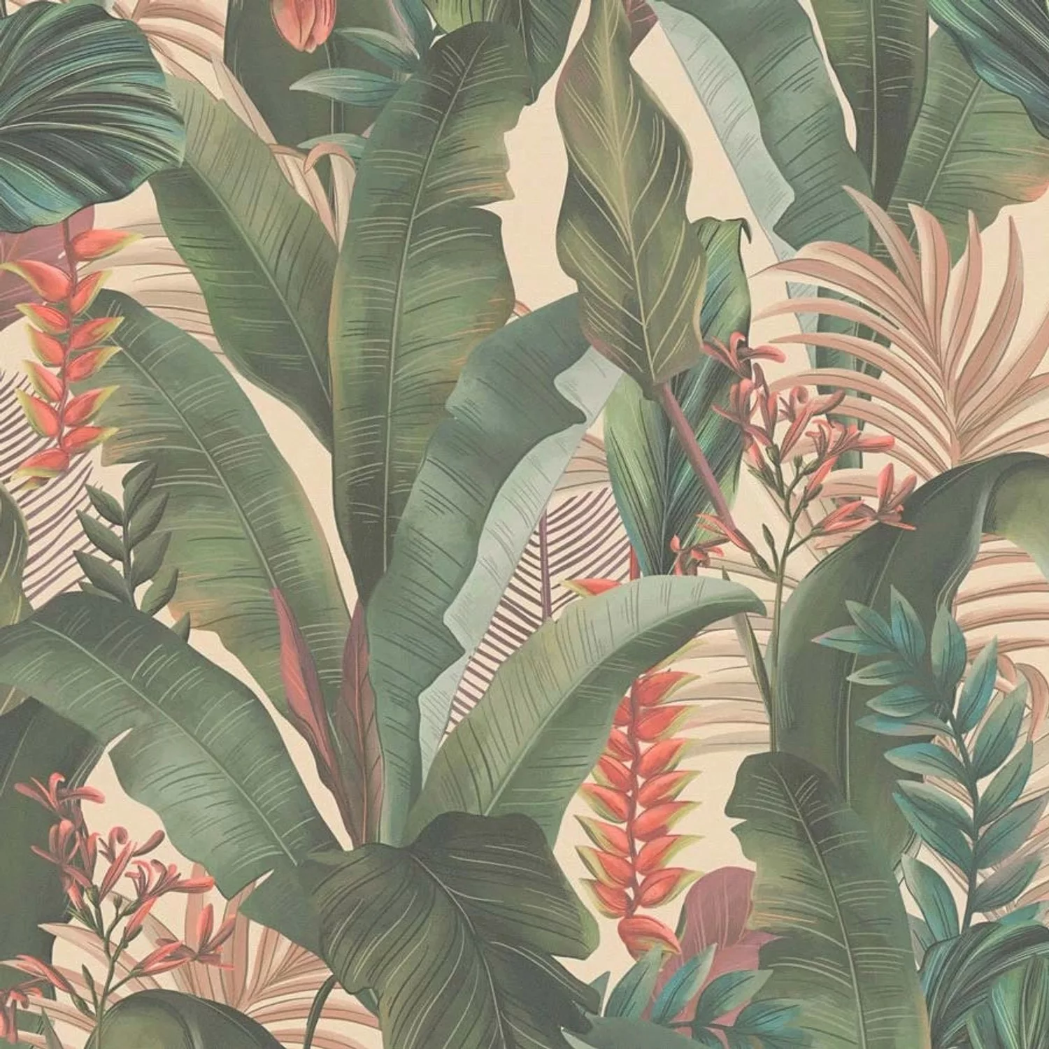 Bricoflor Tropische Tapete Mit Palmenblättern Dschungel Vliestapete In Grün günstig online kaufen