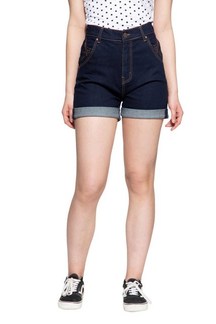 QueenKerosin Jeansshorts High Waist günstig online kaufen