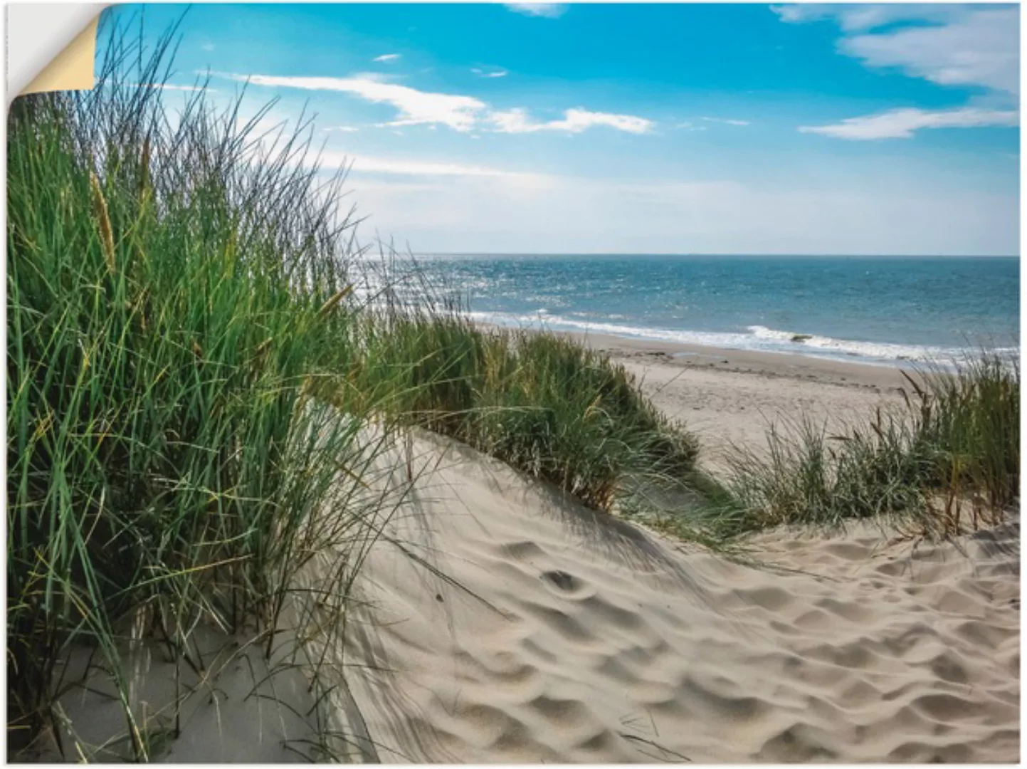 Artland Wandbild »Dünenlandschaft im Sommer an der Nordsee«, Strand, (1 St. günstig online kaufen