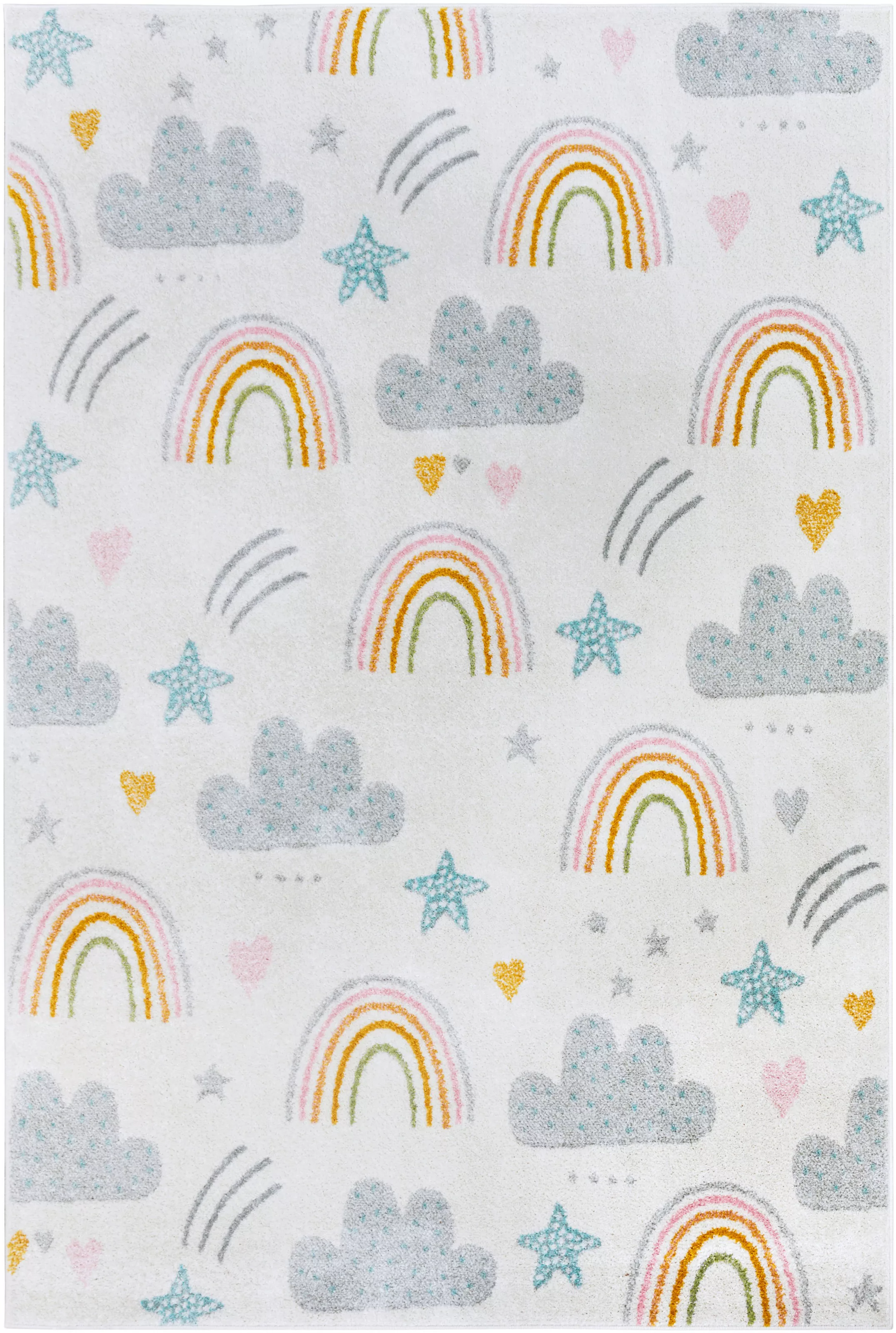 HANSE Home Kinderteppich »Adventures Rainbow Clouds«, rechteckig, 7 mm Höhe günstig online kaufen