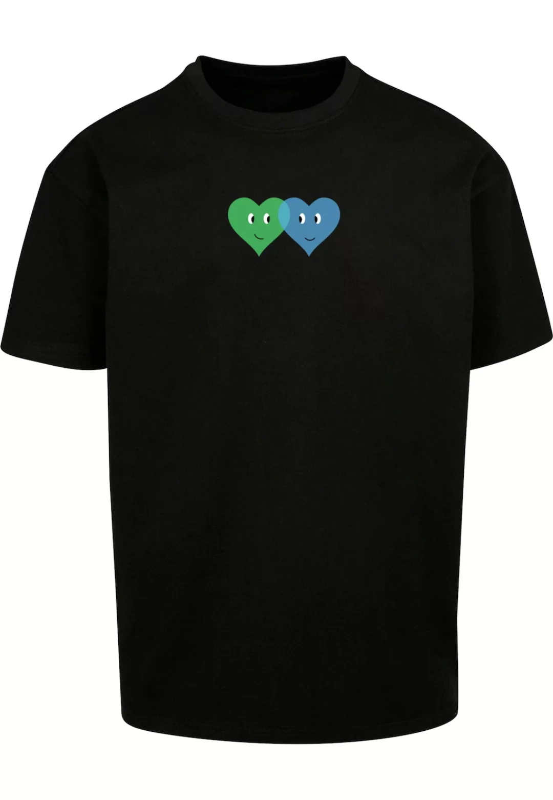 Merchcode T-Shirt "Merchcode Hugs & Love - Two Hearts Heavy Oversize Tee", günstig online kaufen