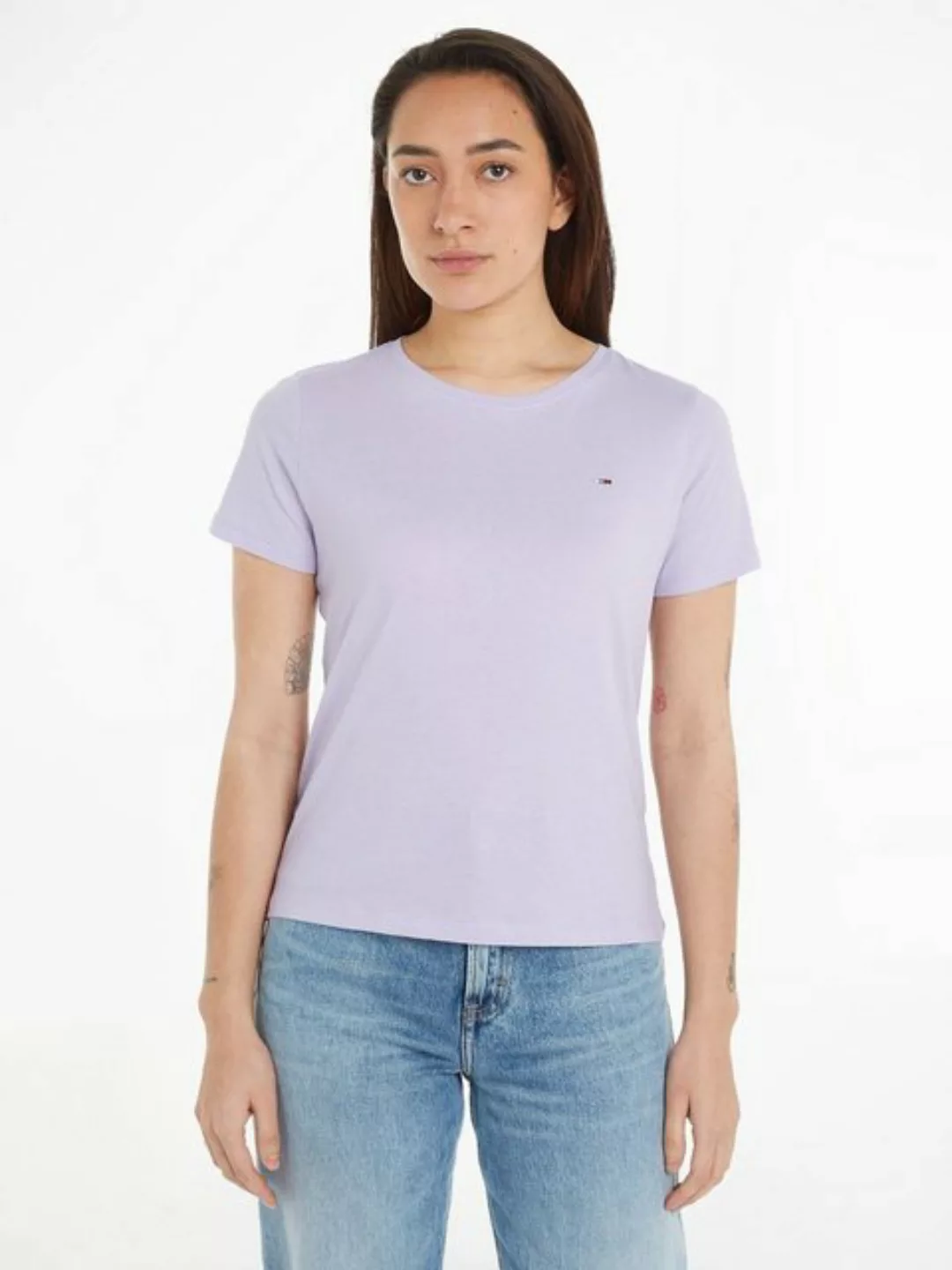 Tommy Jeans T-Shirt Soft Jersey T Shirt aus weicher Jersey Qualität Rundhal günstig online kaufen