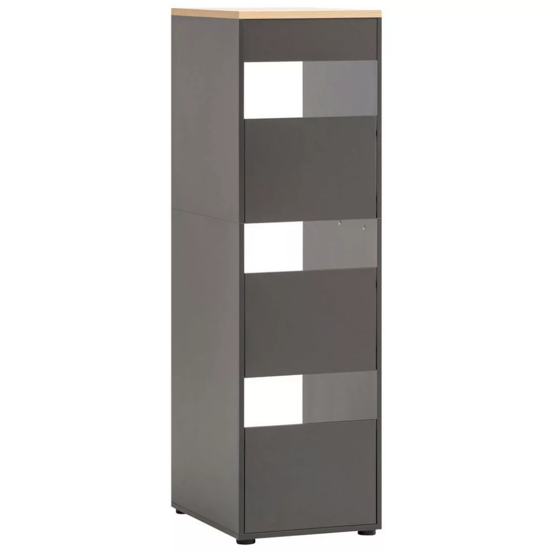 Hochschrank Solea anthrazit Eiche hell Nachbildung B/H/T: ca. 45,1x154,7x60 günstig online kaufen