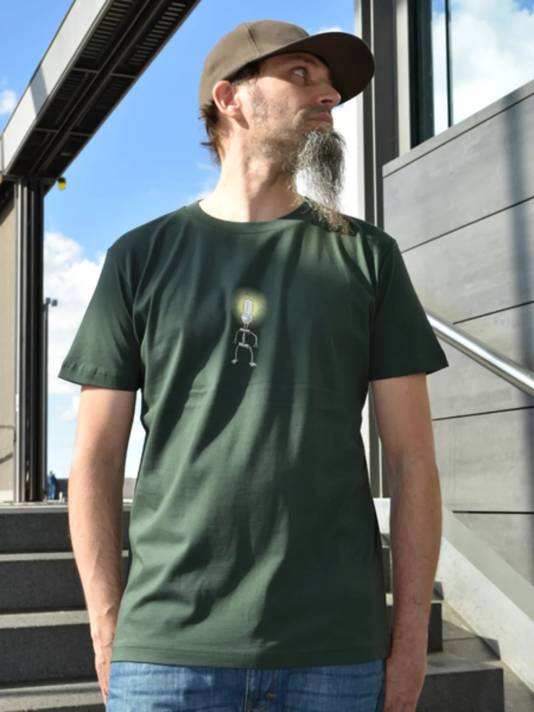 Sparbirne Grün-grau Boy-t-shirt günstig online kaufen