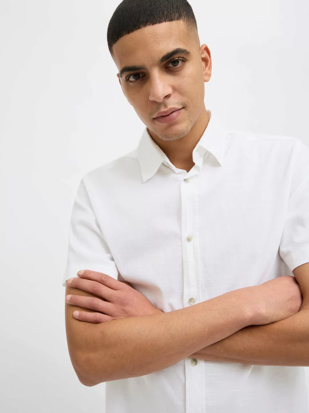 Jack & Jones Kurzarmhemd "JJPIERRE SLUB SHIRT SS" günstig online kaufen