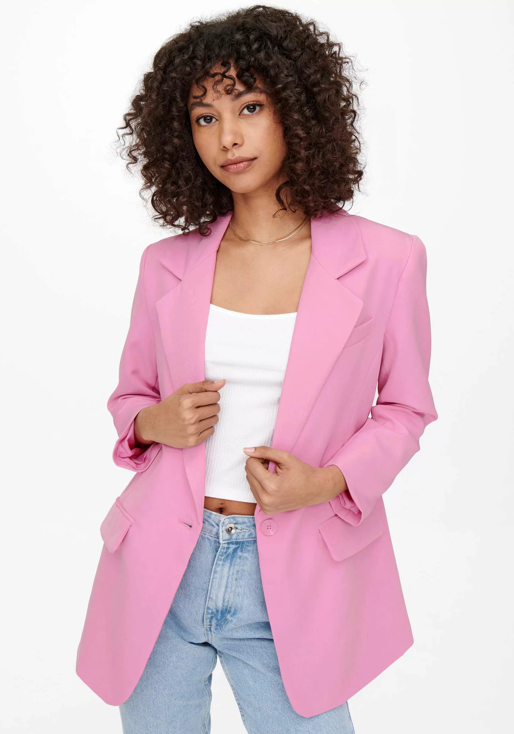 Only – Oversize-Blazer in Hellrosa günstig online kaufen