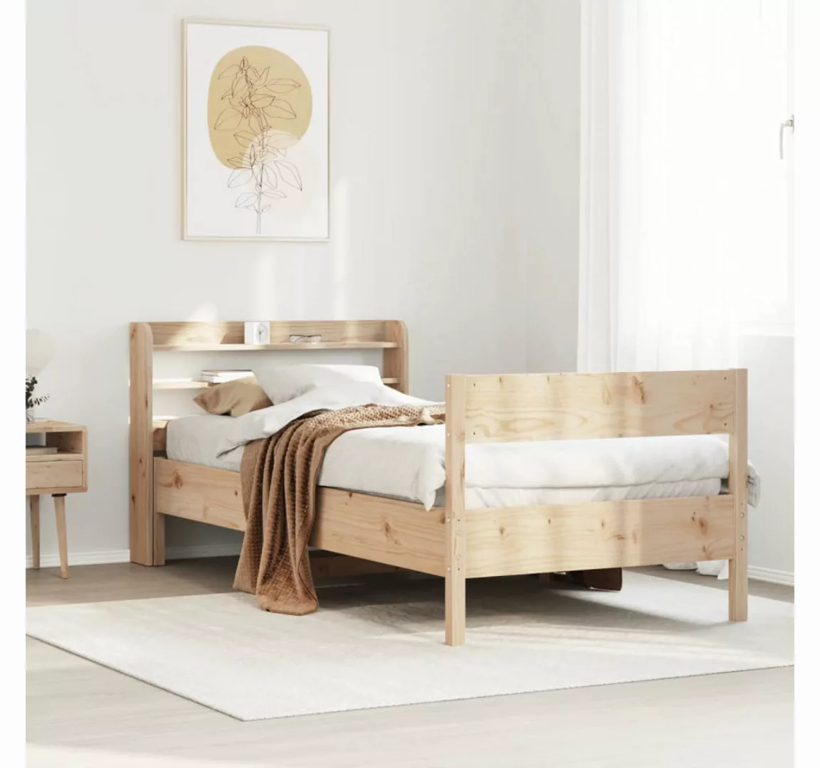 vidaXL Bett, Massivholzbett ohne Matratze 100x200 cm Kiefernholz günstig online kaufen