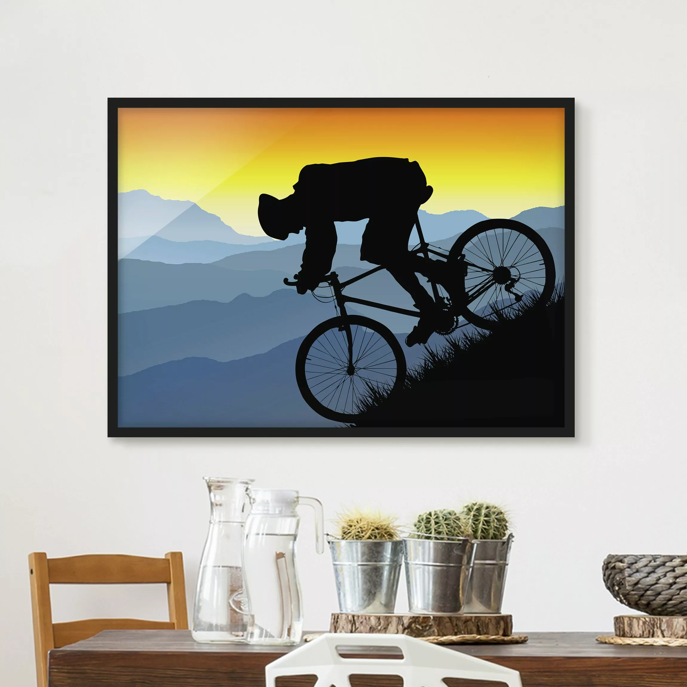 Bild mit Rahmen Portrait - Querformat Downhill günstig online kaufen