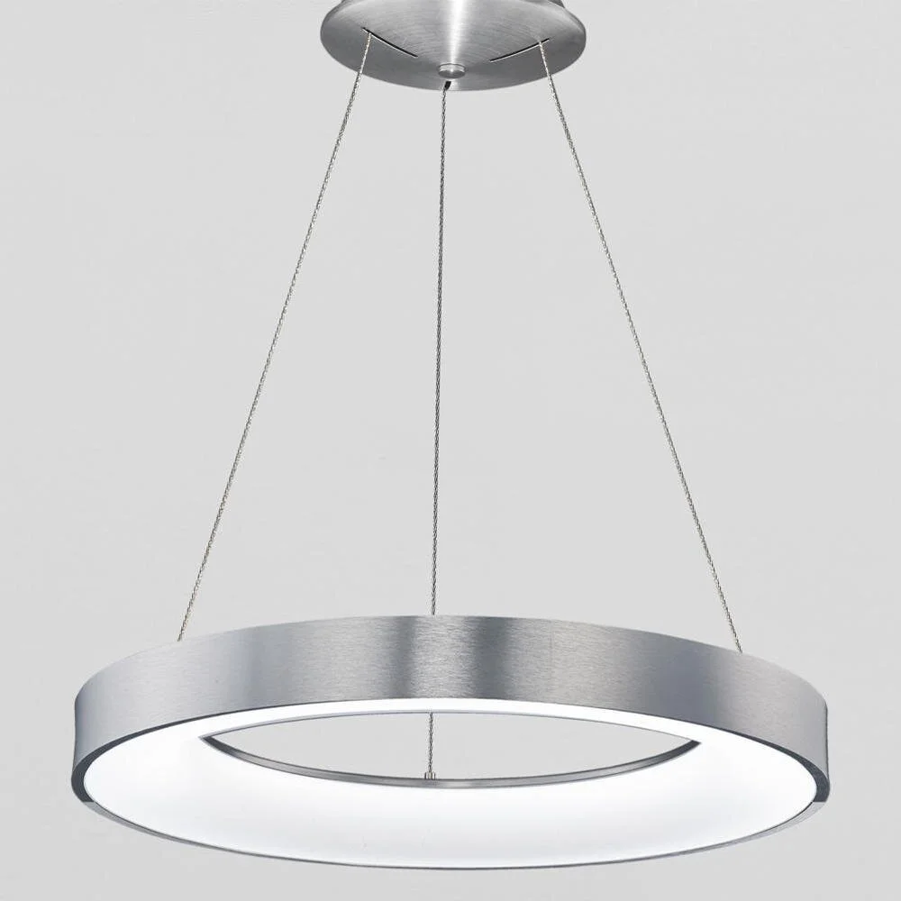 LED Pendelleuchte Rando Thin in Silber 50W 3250lm günstig online kaufen