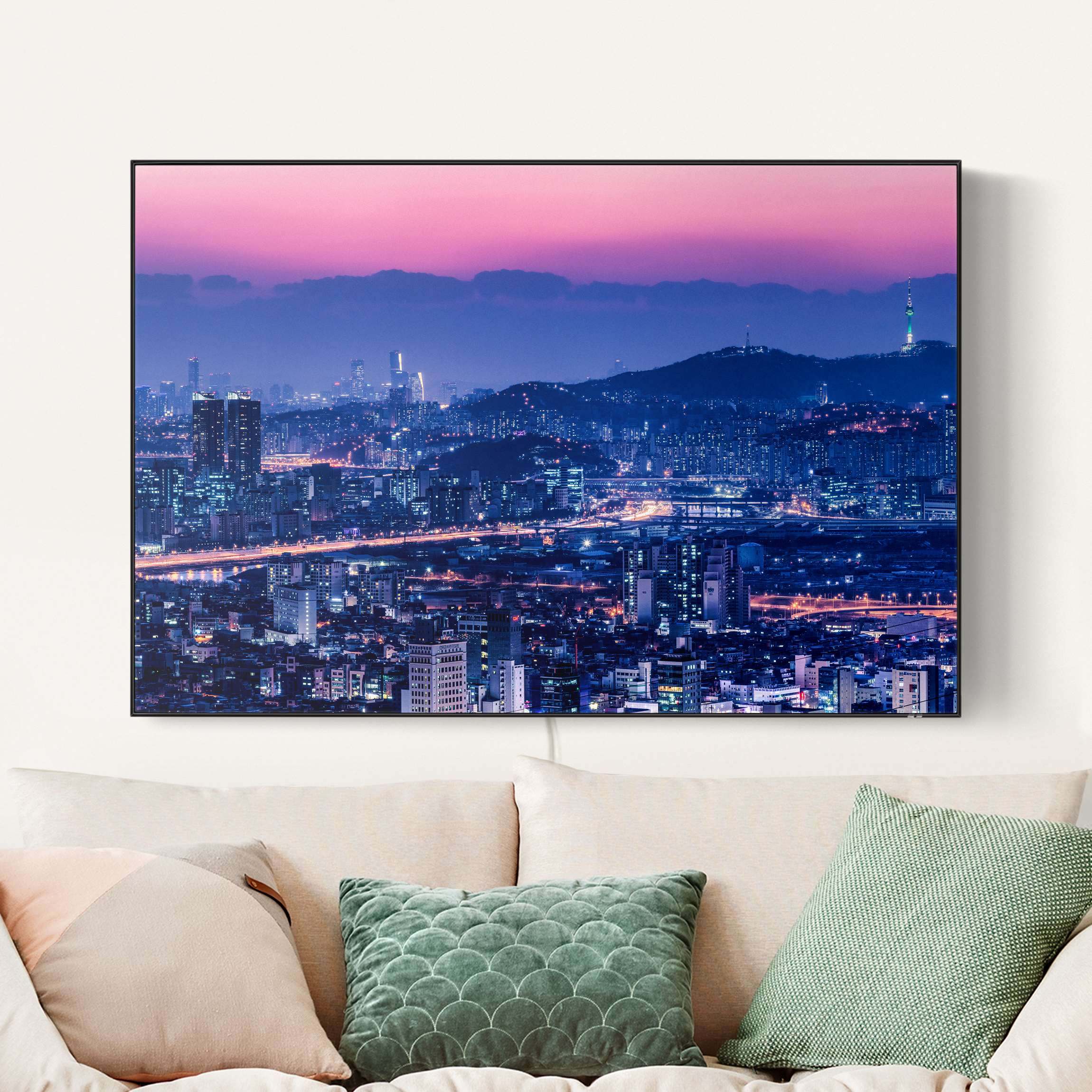 LED-Wechselbild Skyline von Seoul günstig online kaufen