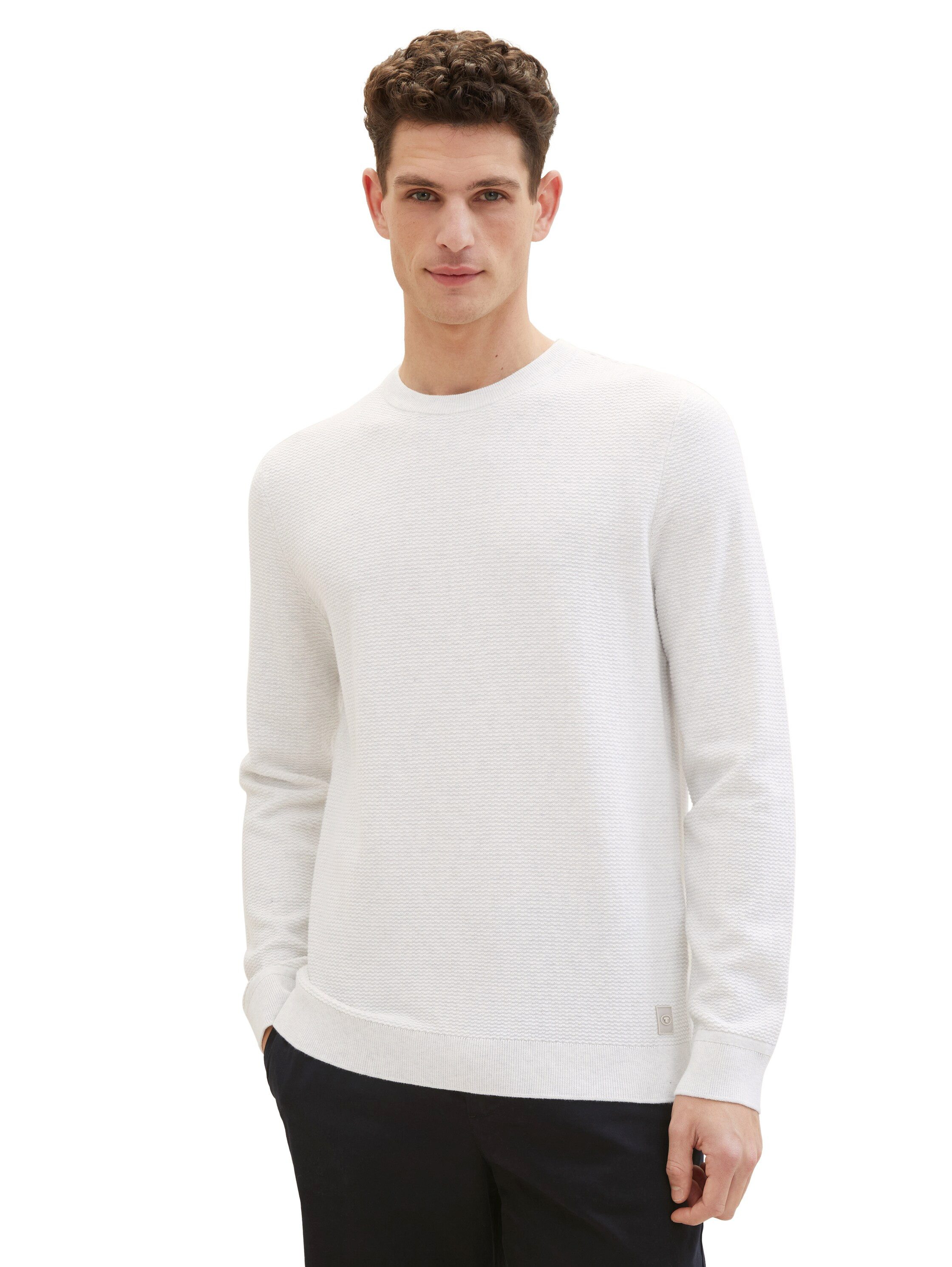 TOM TAILOR Strickpullover mit Logo-Badge an günstig online kaufen