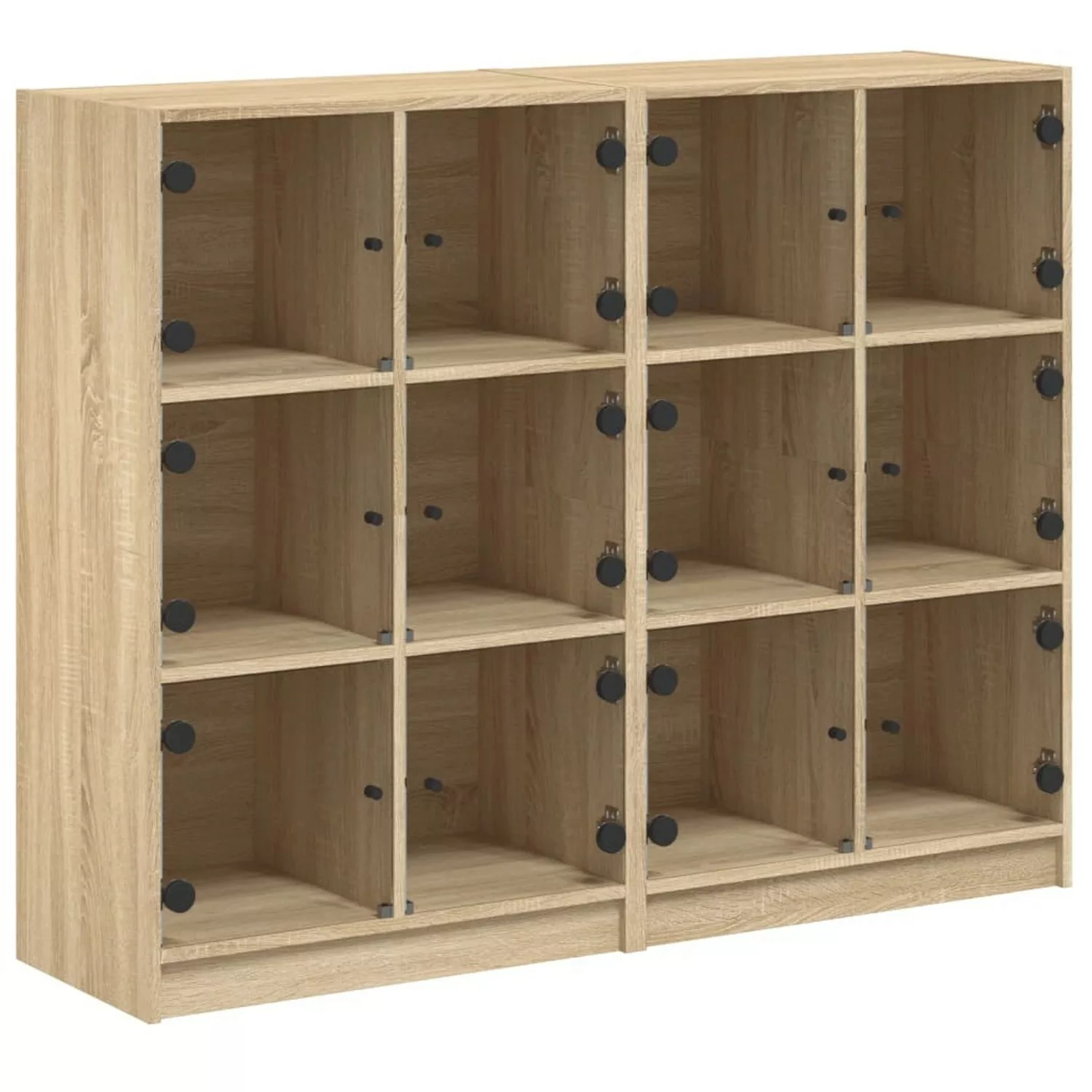 VidaXL Bücherregal mit Türen Sonoma-Eiche 136x37x109 cm Holzwerkstoff günstig online kaufen