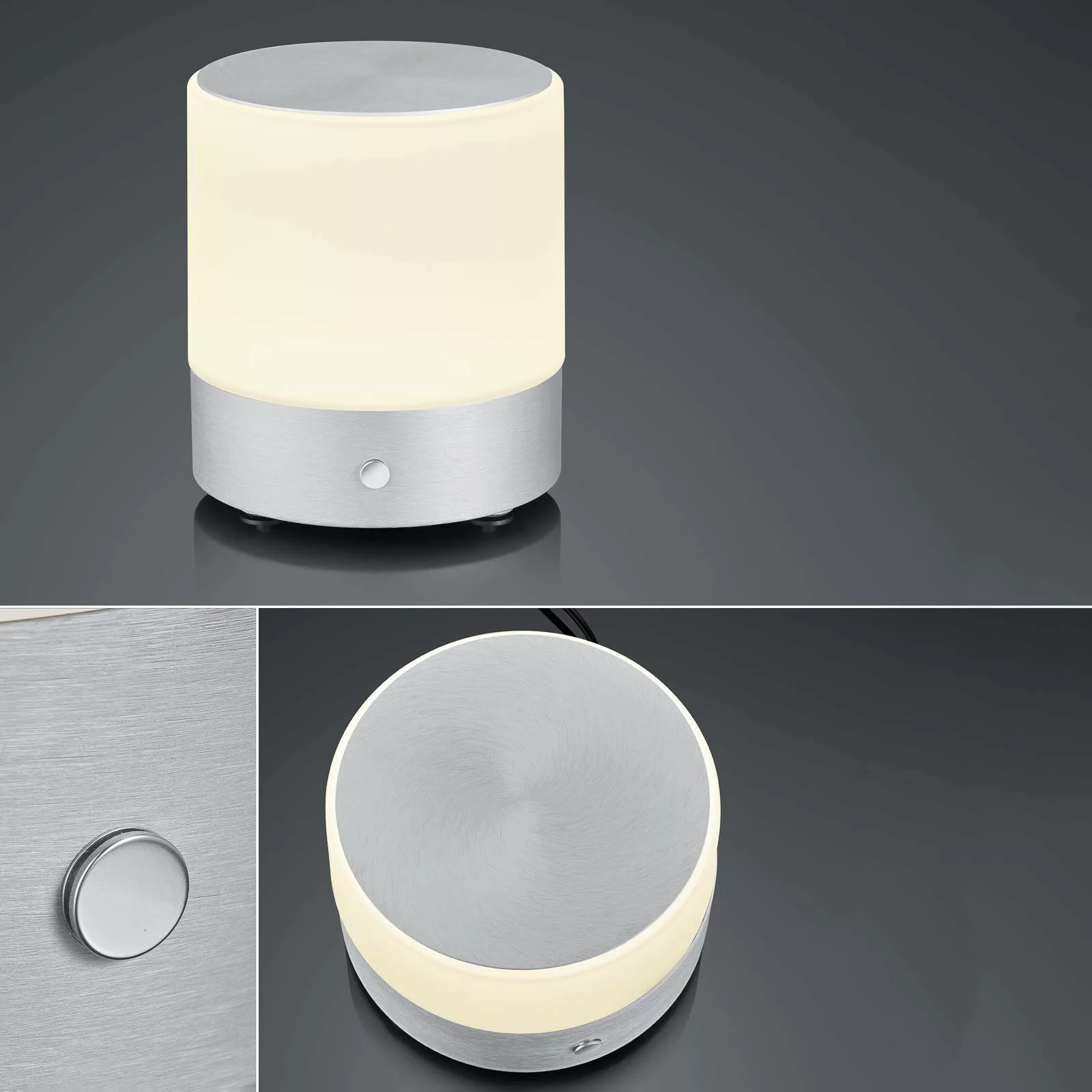 BANKAMP Button LED-Tischlampe Höhe 18,5cm alu günstig online kaufen