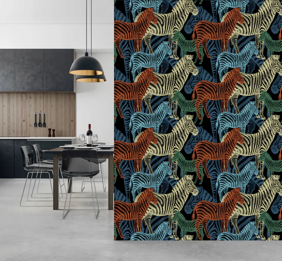 queence Vinyltapete »Jana«, animal print-Fellimitat-Motiv-bedruckt-Reptilie günstig online kaufen