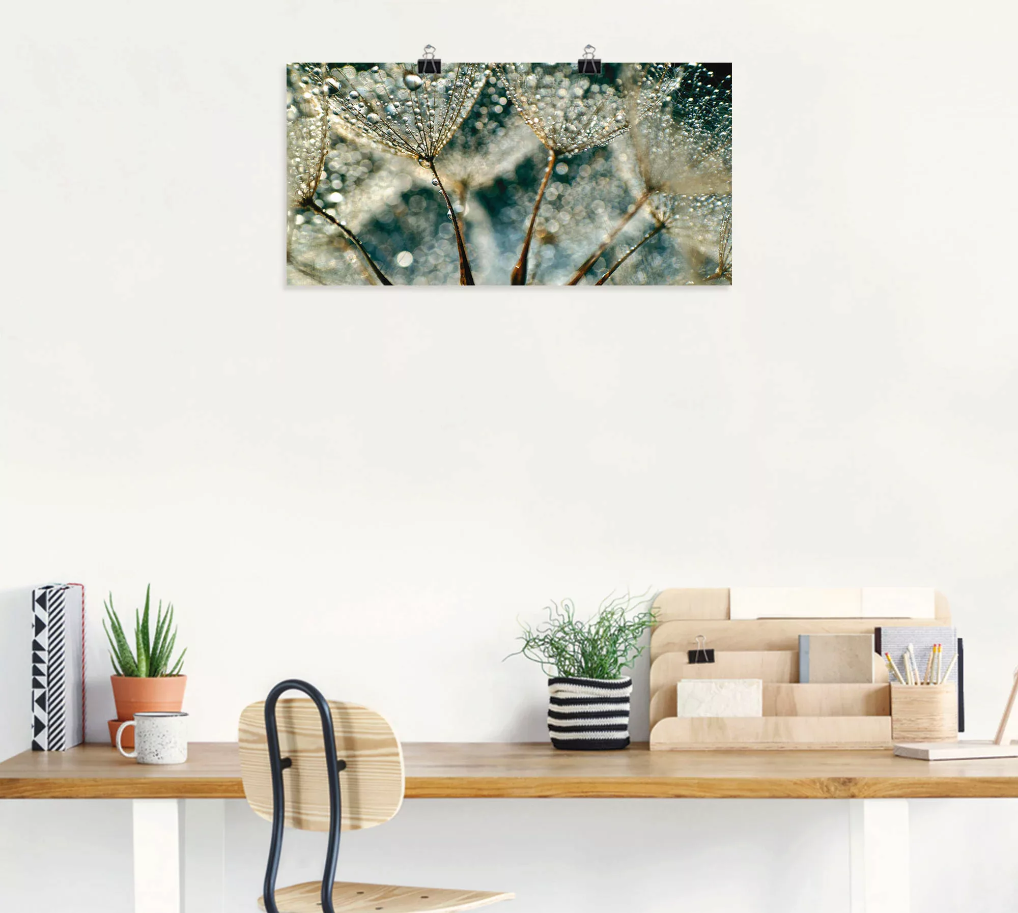 Artland Wandbild "Pusteblume Regenschauer", Blumen, (1 St.), als Alubild, O günstig online kaufen