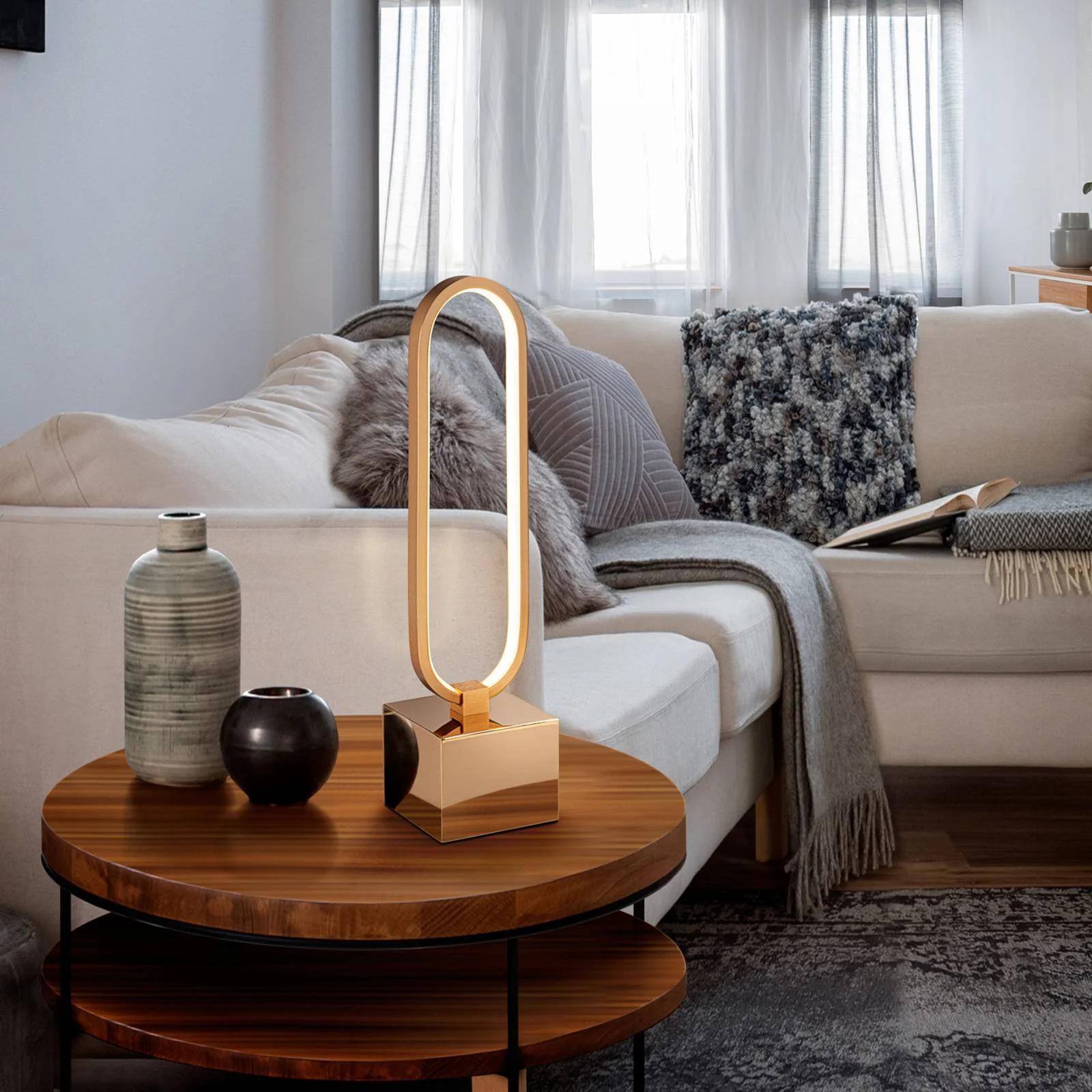 LED-Tischleuchte Colette, schönes Design roségold günstig online kaufen