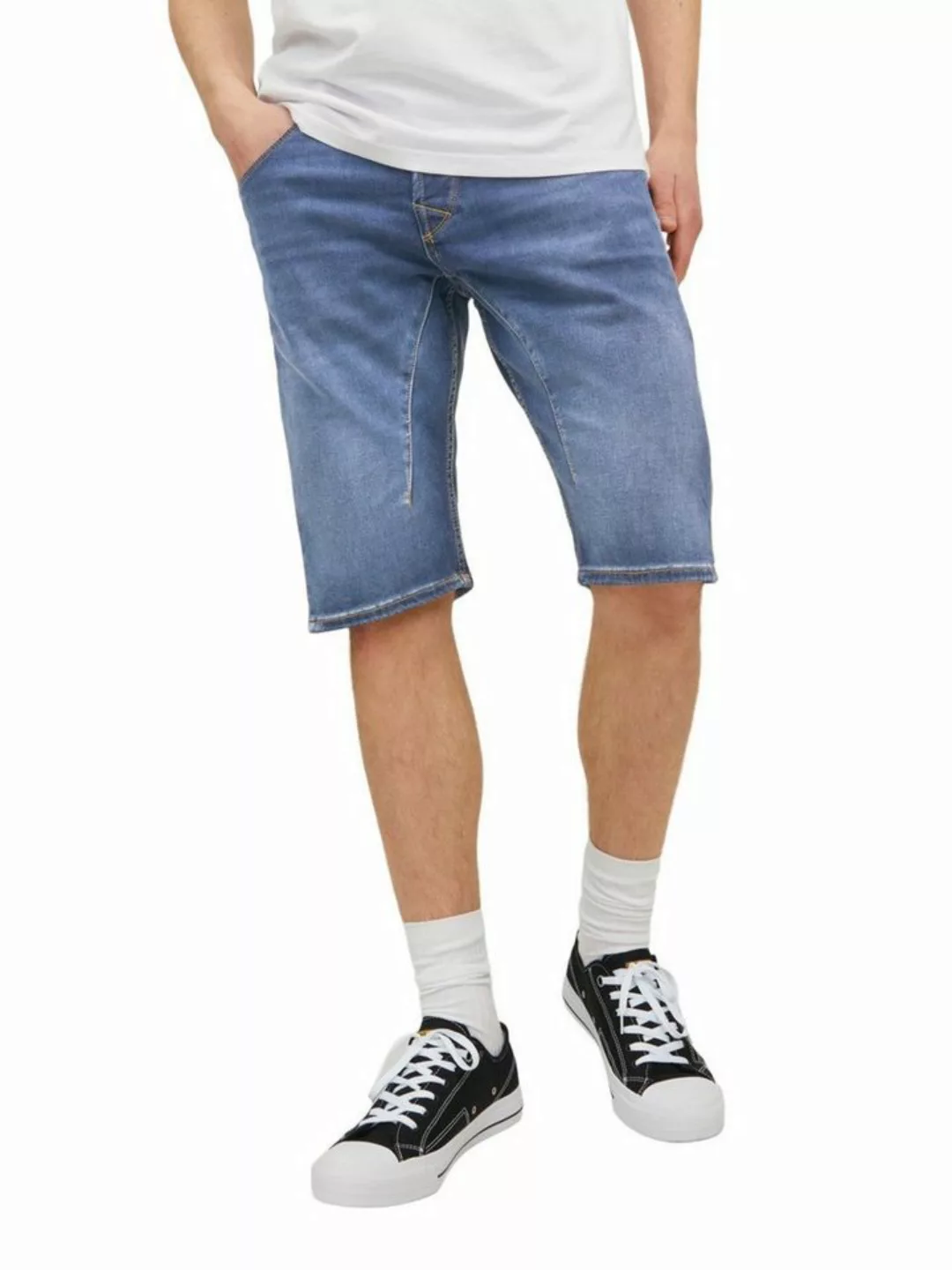 Jack & Jones Herren Jeans Short JJISCALE JJLONG GE 608 - Regular Fit - Blau günstig online kaufen