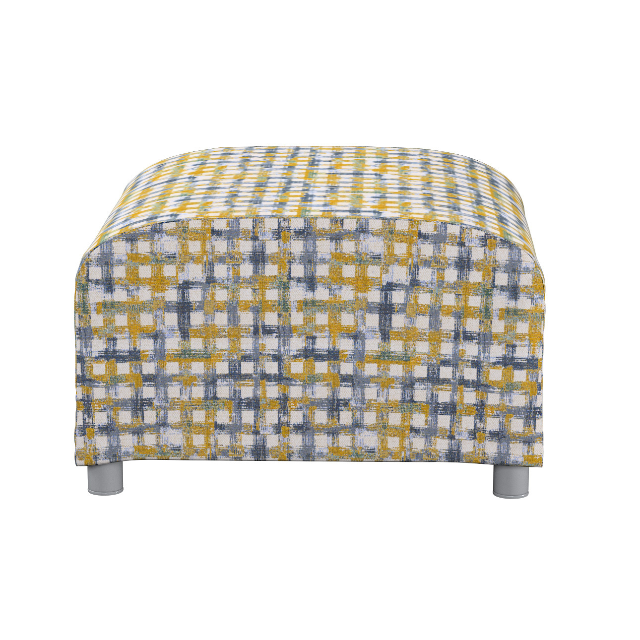 Bezug für Klippan Hocker, blau-gelb, Husse, Klippan Hocker, Cosy Home (145- günstig online kaufen