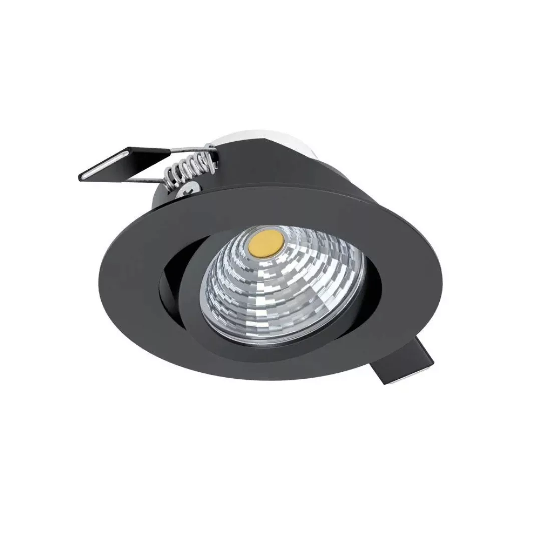 LED Einbauspot Saliceto in Schwarz-matt 6W 450lm 4000K rund günstig online kaufen