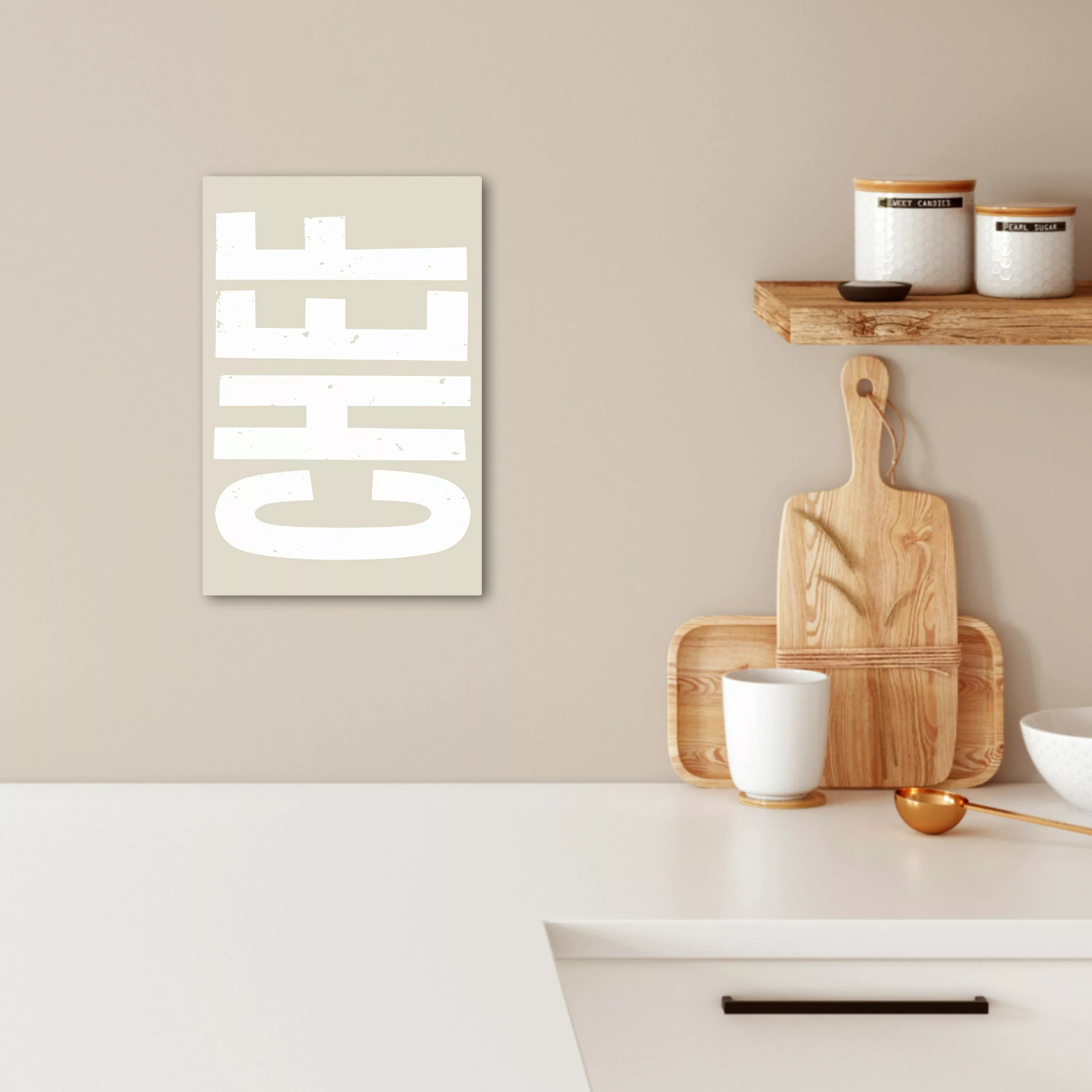 OneMillionCanvasses® Leinwandbild Weiß - Koch - günstig online kaufen