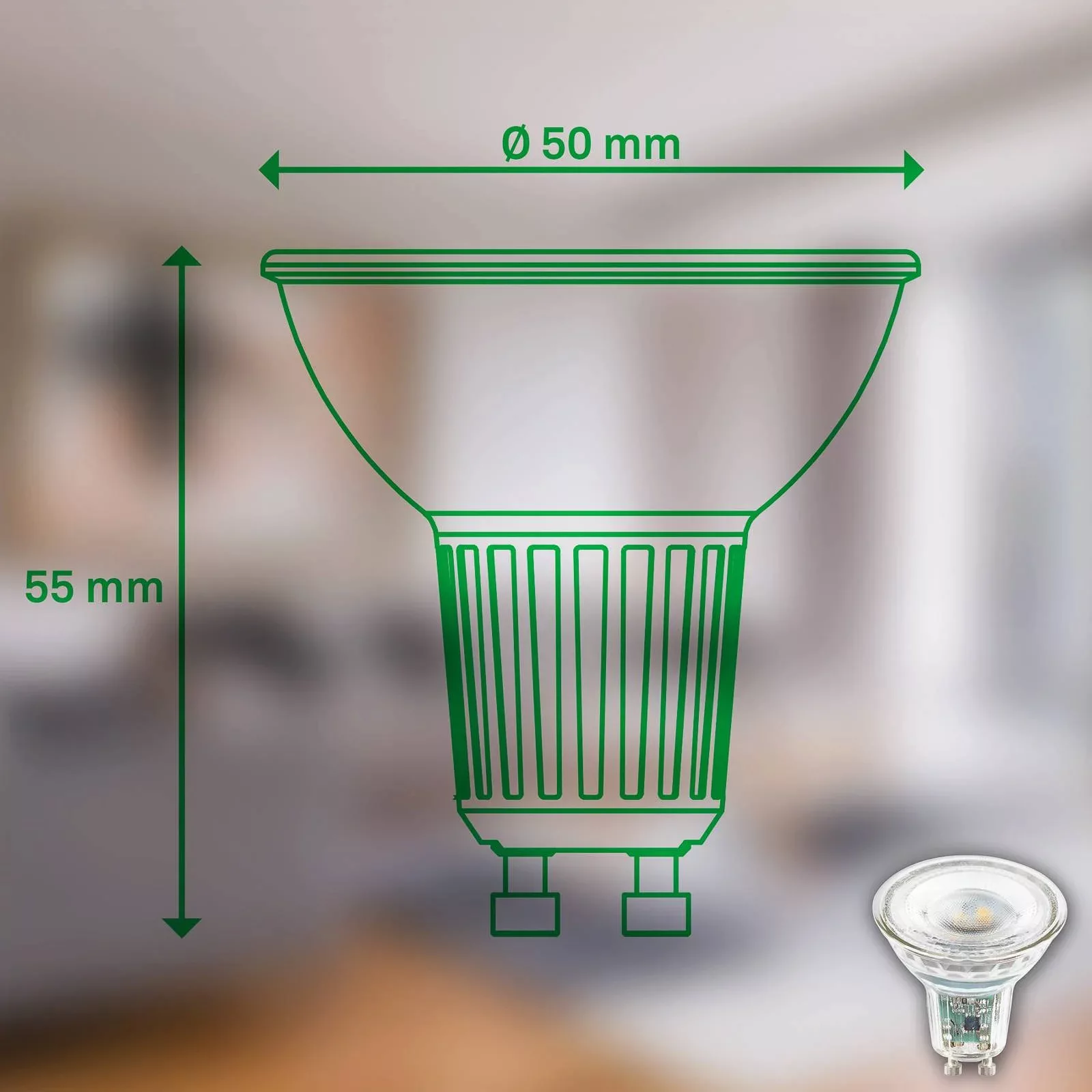 LED-Leuchtmittel Reflektor GU10 4,7W klar 3000K EEK A 2er günstig online kaufen