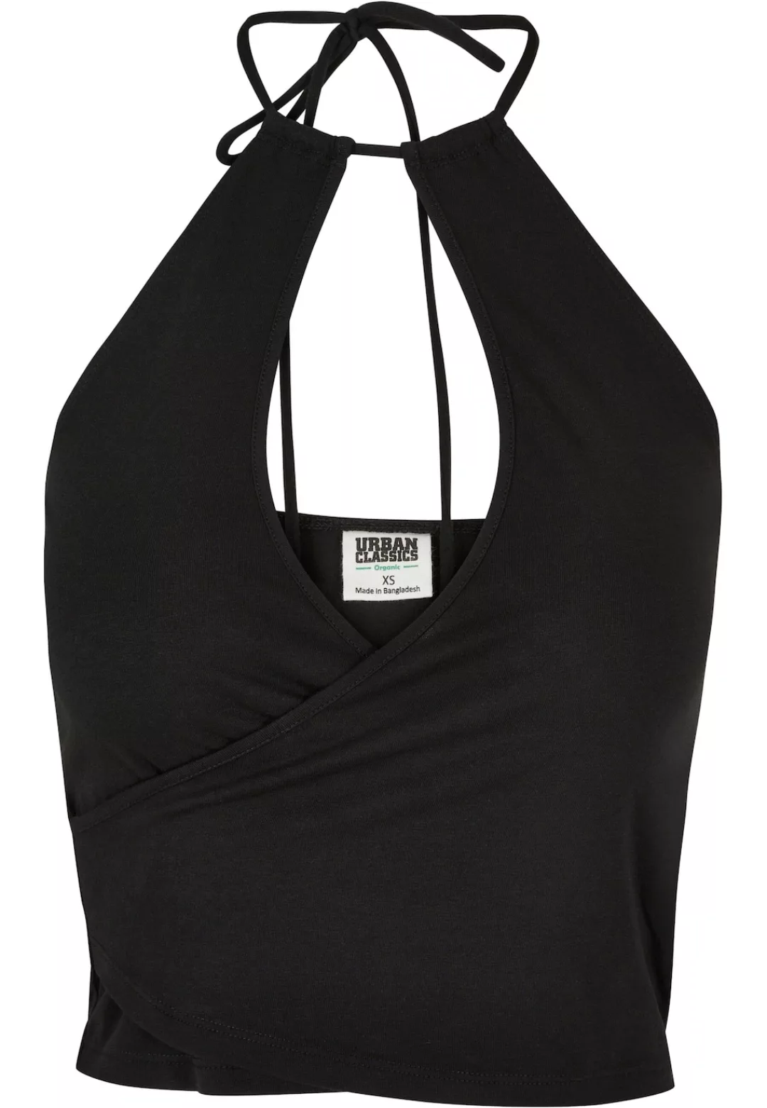 URBAN CLASSICS Muskelshirt "Urban Classics Damen Ladies Short Wraped Neckho günstig online kaufen