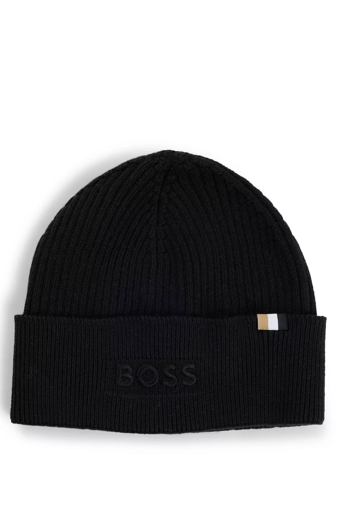 BOSS Strickmütze "Magico R Hat", mit tonaler Logostickerei günstig online kaufen