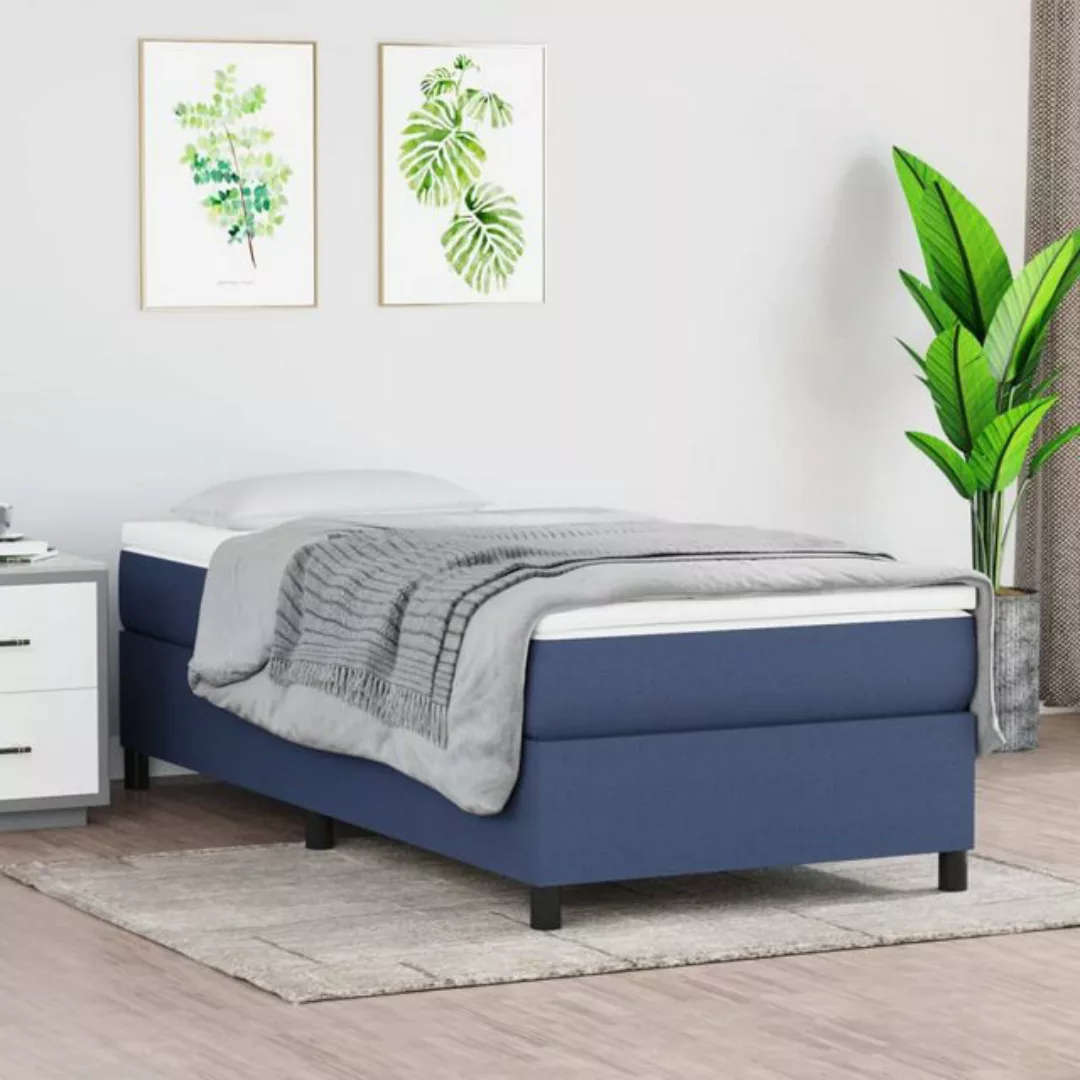 Vidaxl Boxspringbett Blau 80x200 Cm Stoff günstig online kaufen