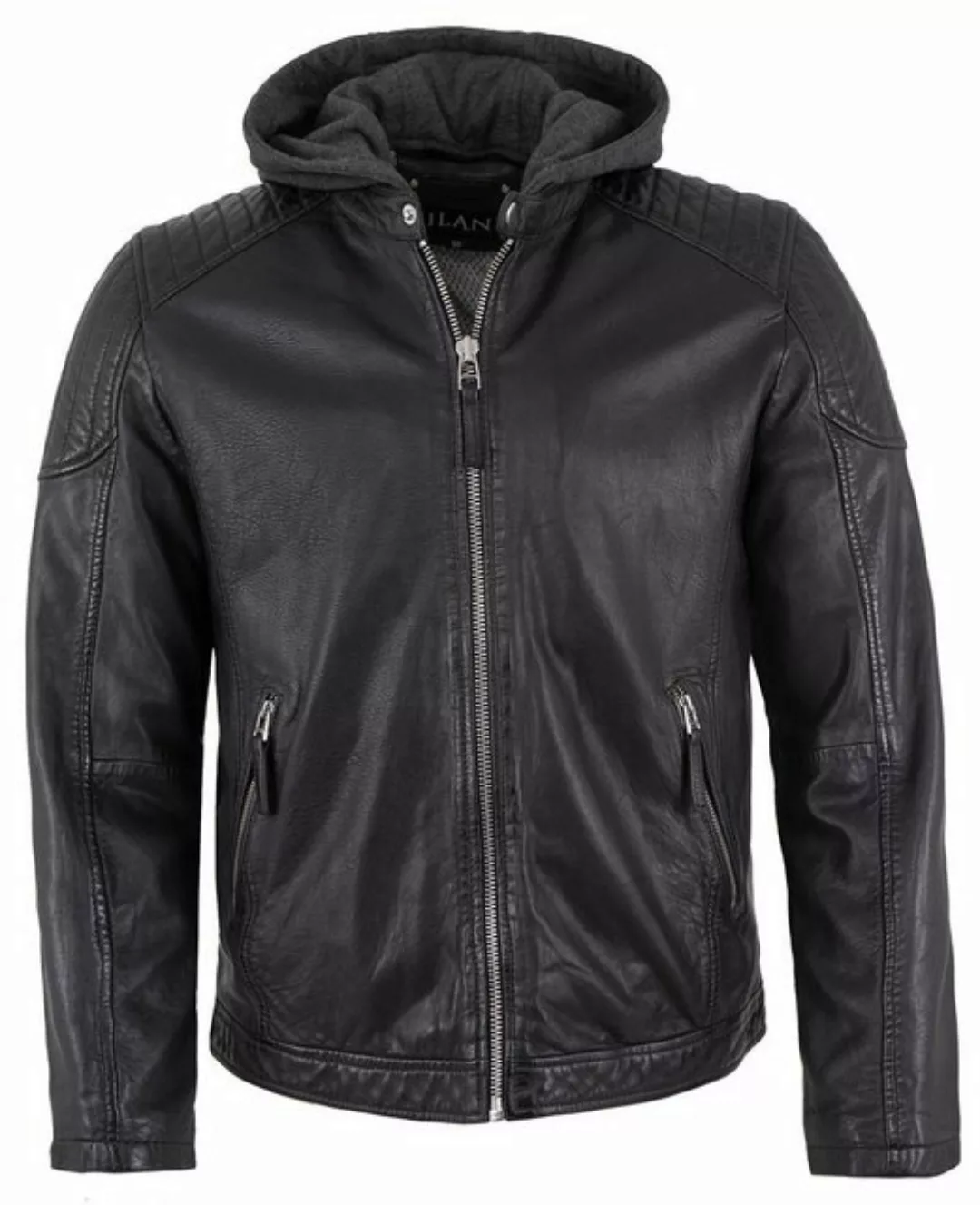 Jilani Lederjacke Arrow Jilani - Herren Lederjacke Kapuze Lammnappa night d günstig online kaufen