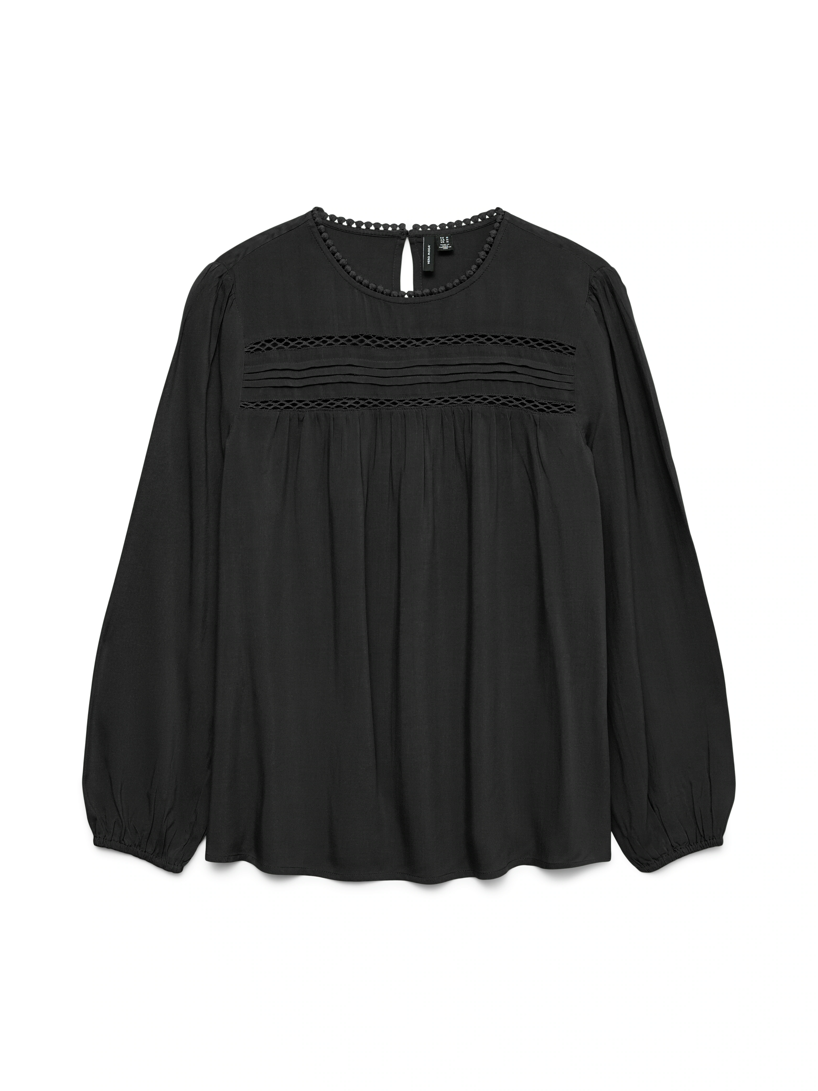 Vero Moda Langarmbluse "VMDEBBIE LS PLEAT TOP WVN GA NOOS" günstig online kaufen